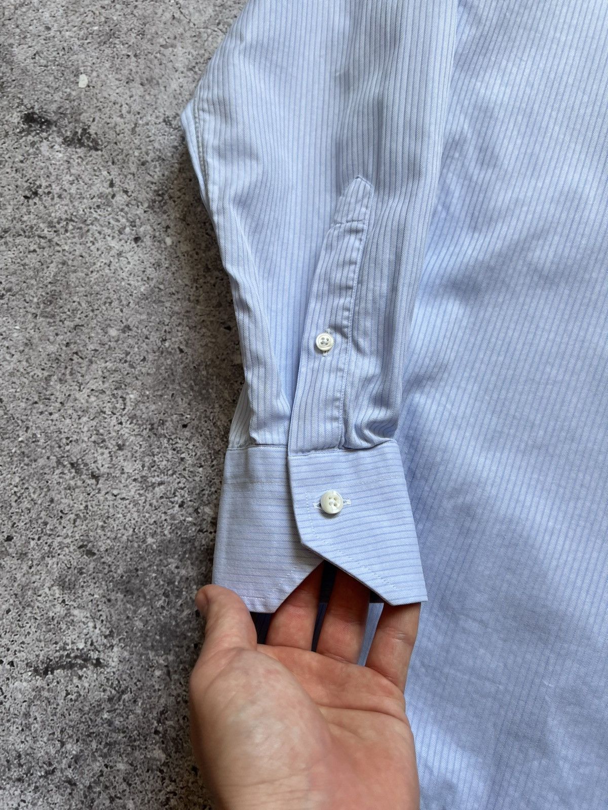 Ermenegildo Zegna Ermenegildo Zegna Classic Cotton Shirt Button Up Slim Fit Size US L / EU 52-54 / 3 - 6 Thumbnail