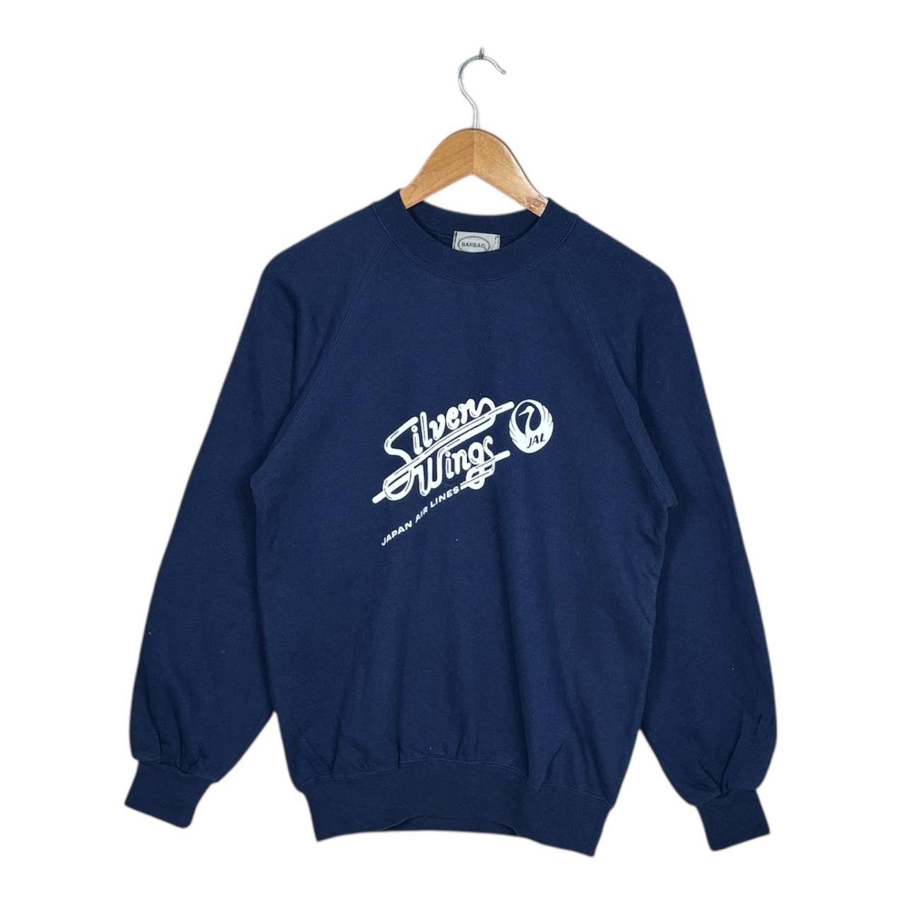 Japanese Brand Vtg 80s BARBAD JAL Japan Air Lines Silver Wings Crewneck L Size US L / EU 52-54 / 3 - 1 Thumbnail