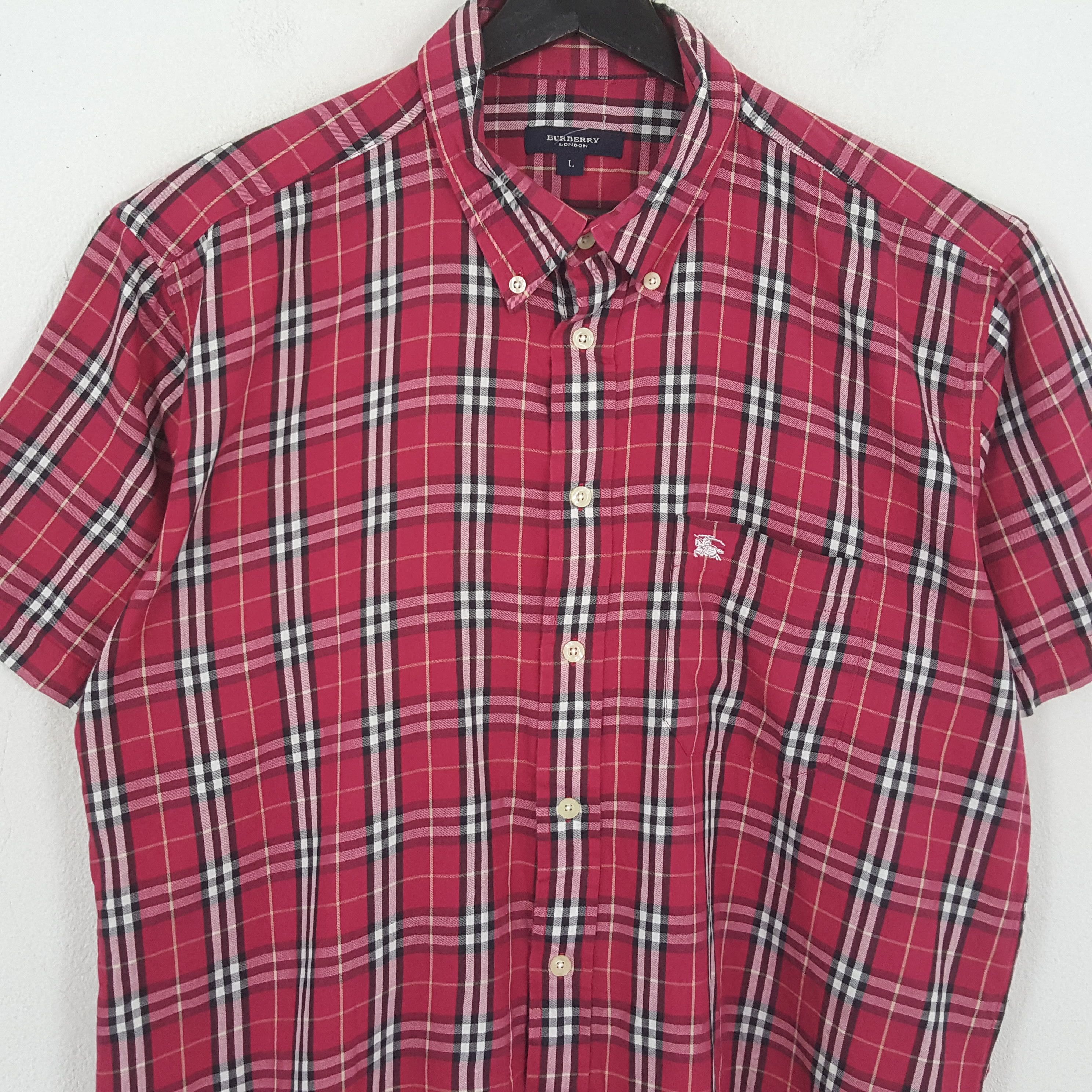 Burberry × Vintage BURBERRY LONDON Fashion Brand Small Logo Design Shirt Size US L / EU 52-54 / 3 - 2 Thumbnail