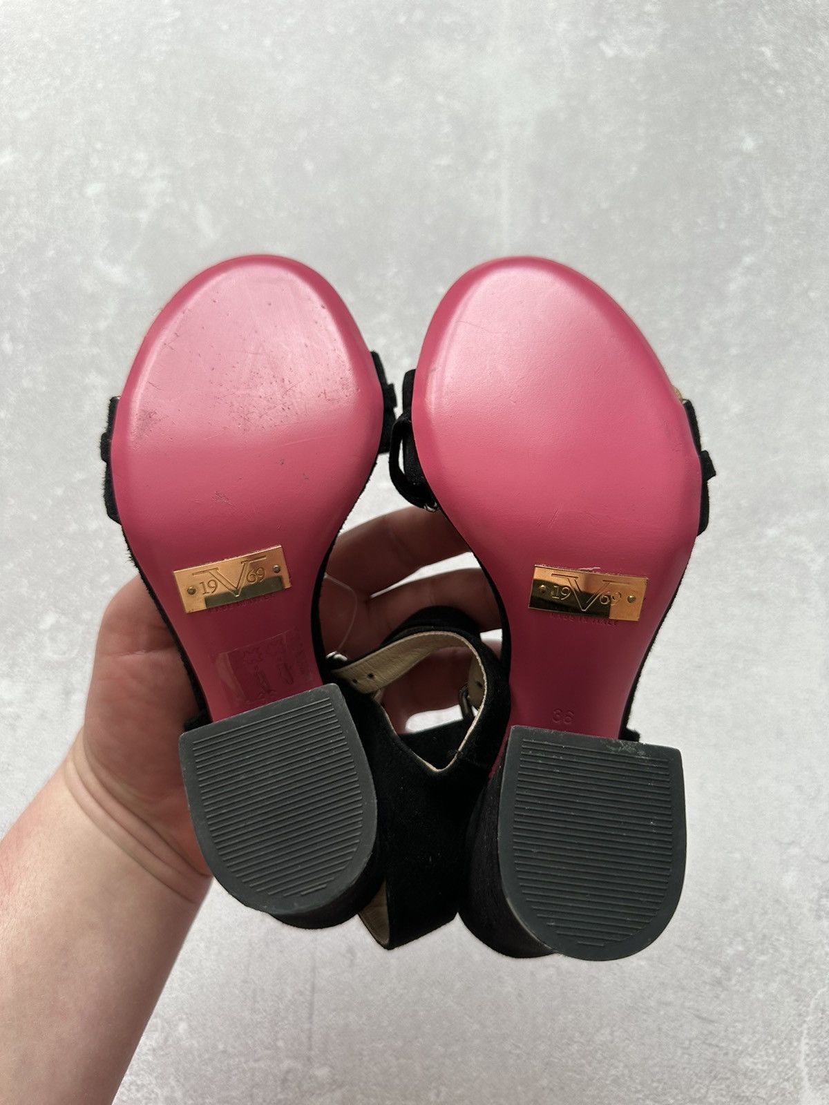 Versace versace 1969 shoes women platform black sz 36 made in Italy Size US 6 / IT 36 - 4 Thumbnail