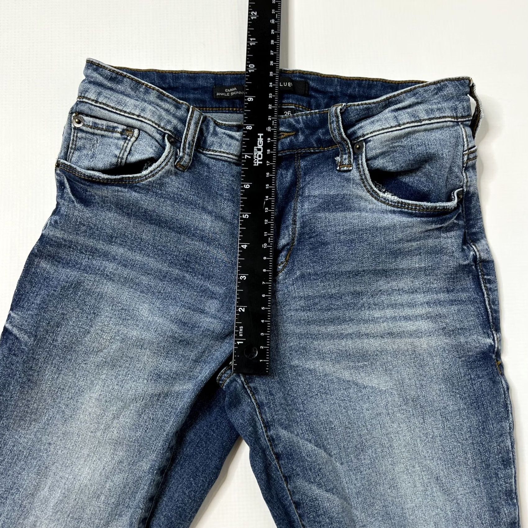 Vintage STS Blue Jeans Emma Ankle Skinny Womens Size 26 Destroyed Distressed 26 Inseam Blue Denim Size 26" / US 2 / IT 38 - 7 Thumbnail