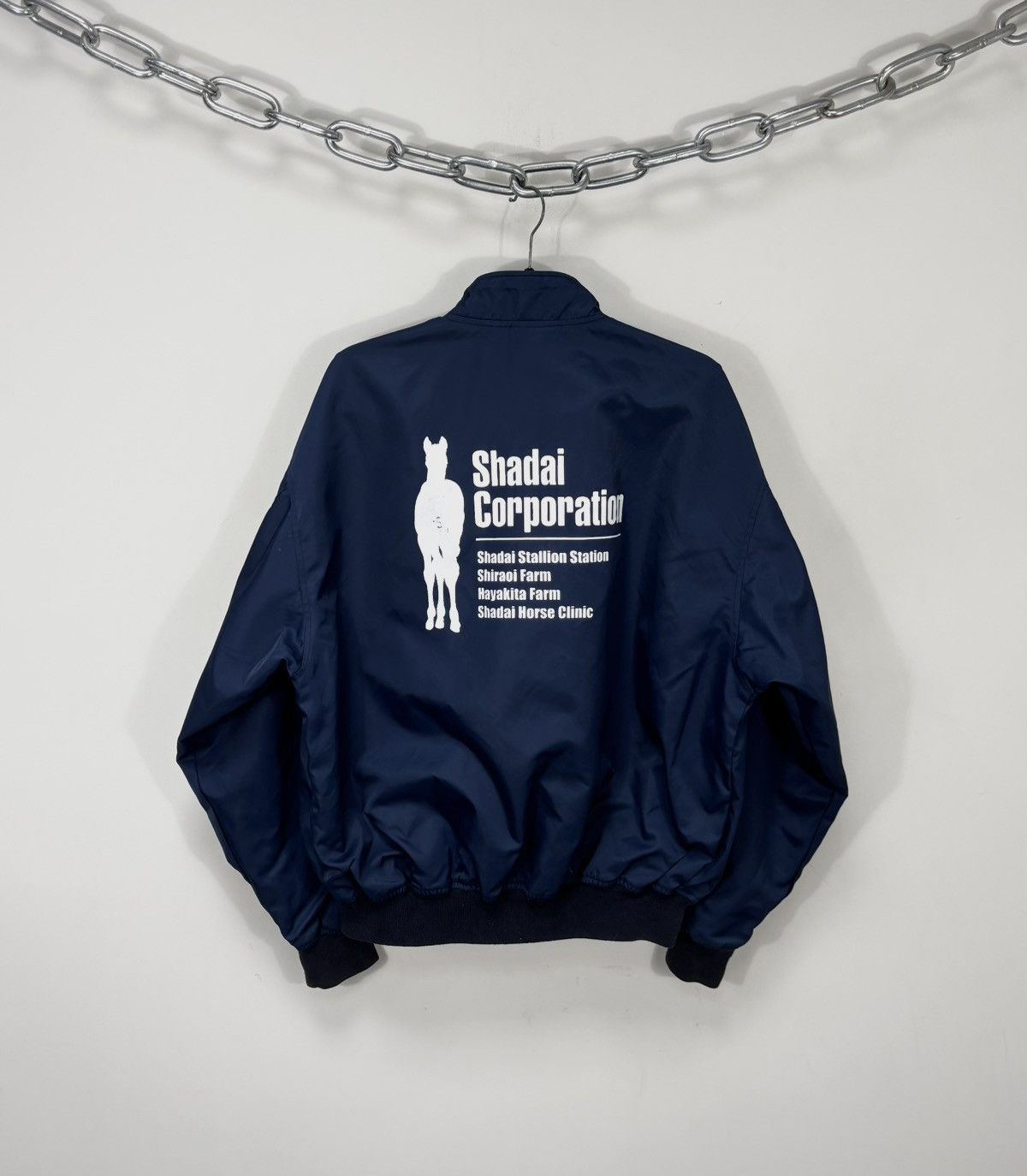 Japanese Brand Vintage Japanese 1990s Big Farm Logo Rare Blue Bomber Jacket Size US L / EU 52-54 / 3 - 2 Thumbnail