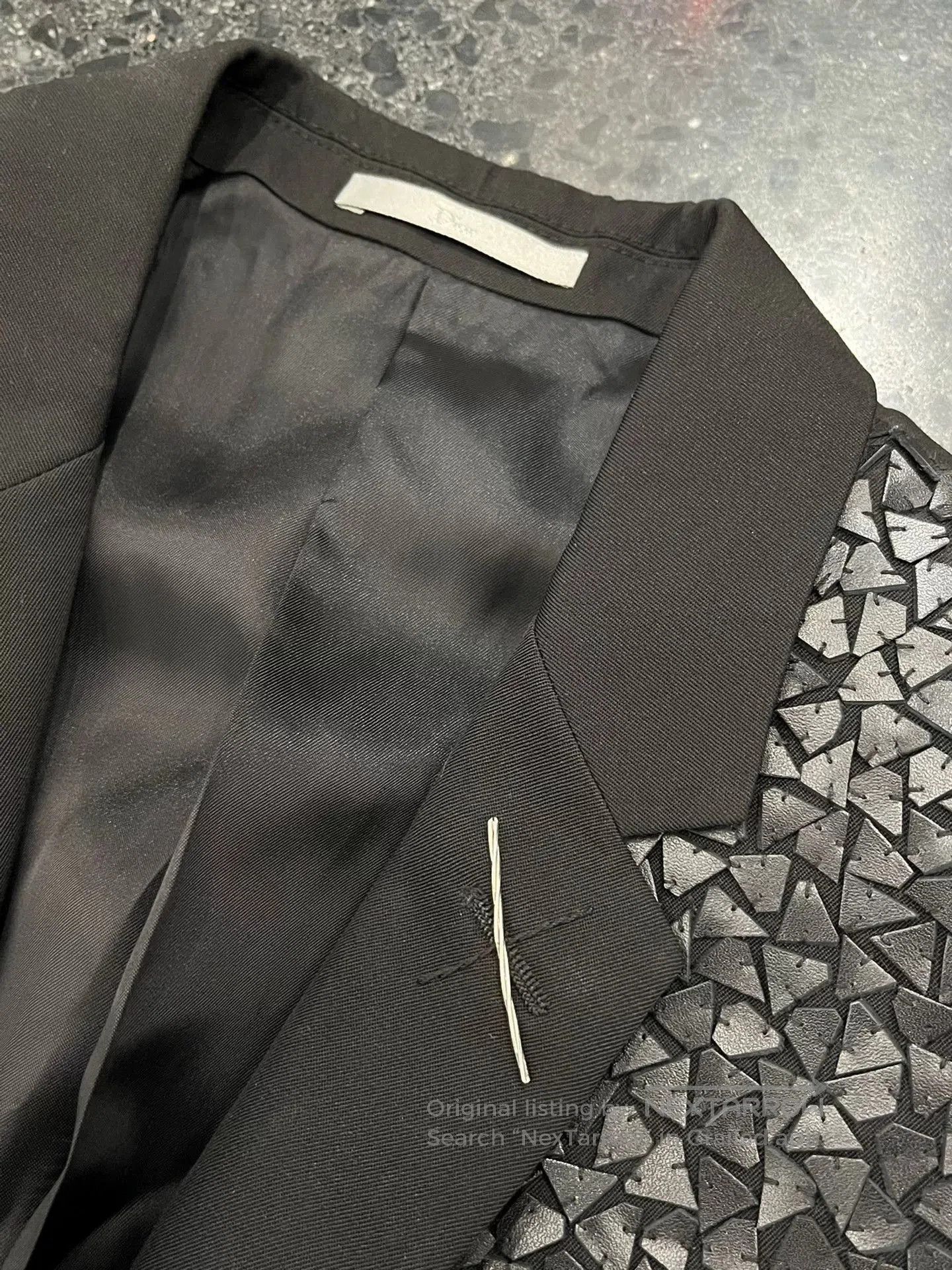 Dior Dior Black Blazer with Scale Design. Size US M / EU 48-50 / 2 - 3 Thumbnail