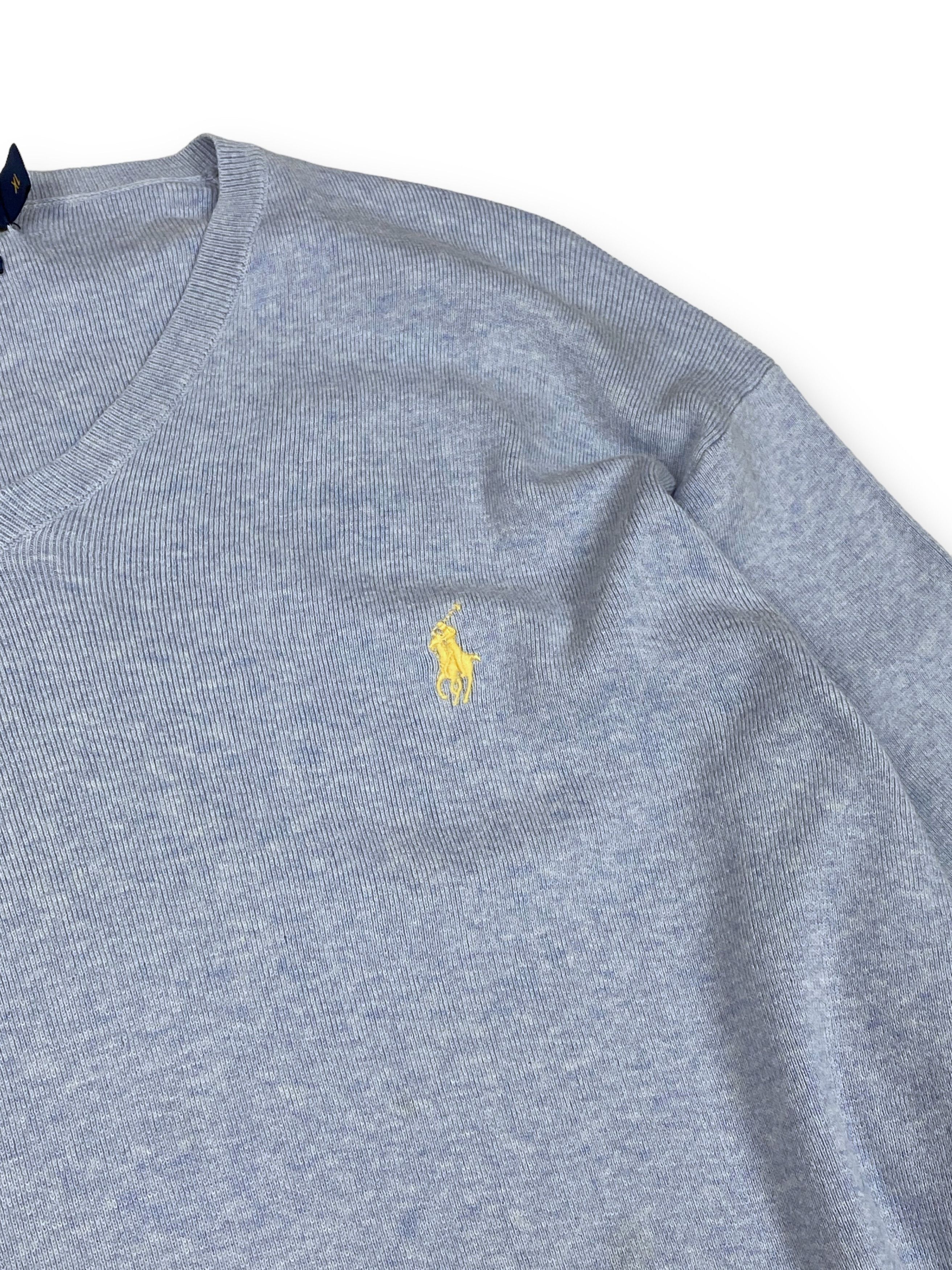 Ralph Lauren Vintage RALPH LAUREN Pastel Blue Longsleeve V-Neck M666 Size US XL / EU 56 / 4 - 4 Thumbnail