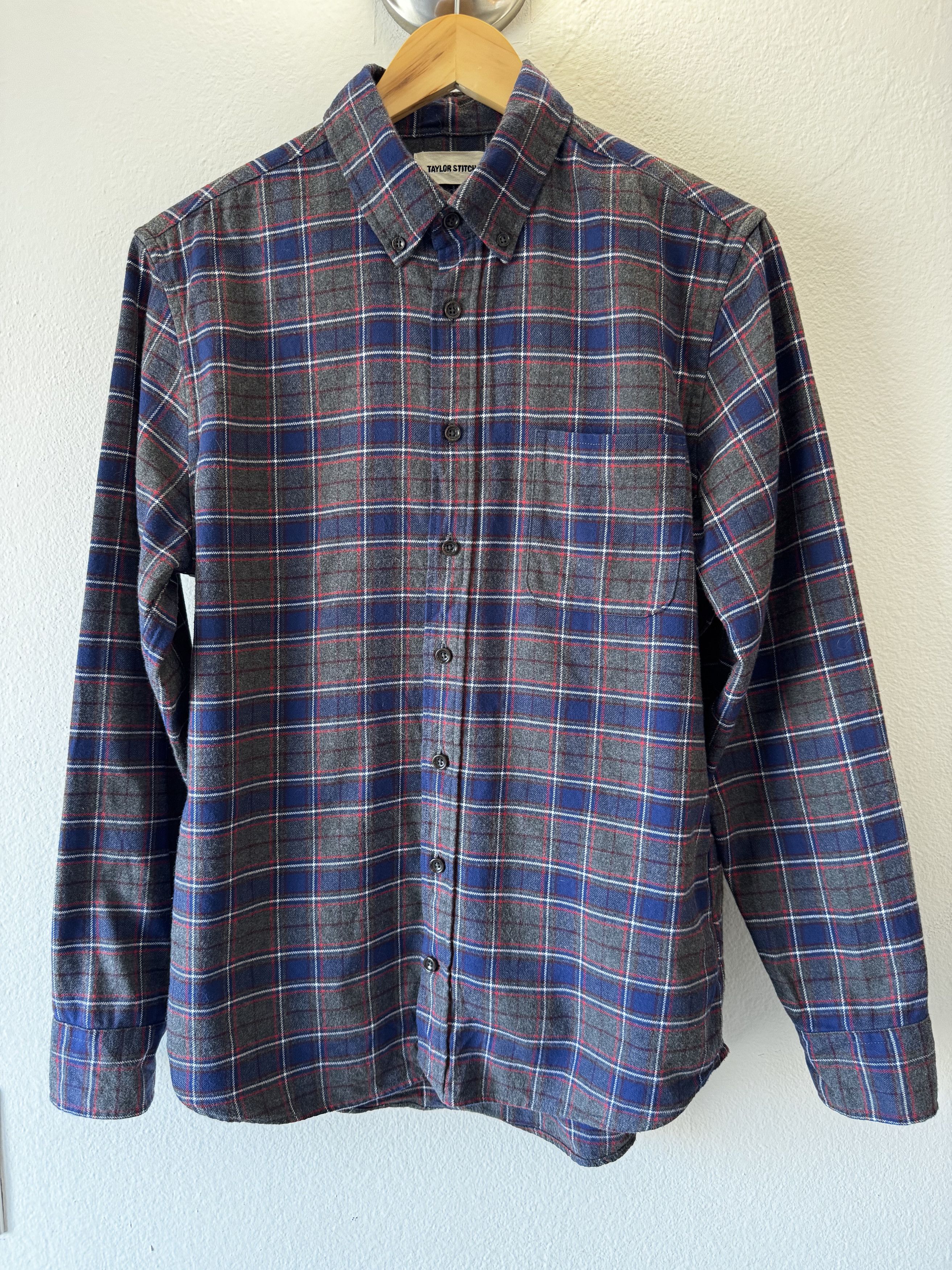 Taylor Stitch The Jack in Brushed Grey Plaid Size US S / EU 44-46 / 1 - 3 Thumbnail