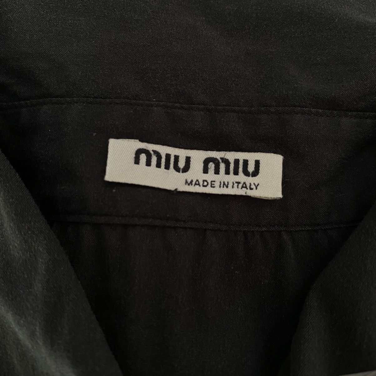 Miu Miu MiuMiu Black Puff-Sleeve Button-Up Shirt. Size S / US 4 / IT 40 - 2 Thumbnail