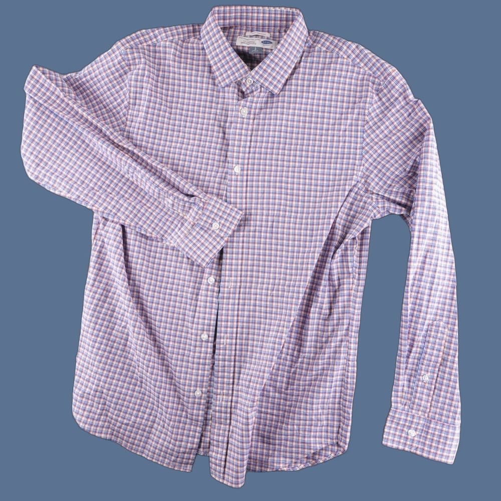 Old Navy VINTAGE Old Navy Shirt Mens Large Check Slim Fit Long Sleeve Button Signature Shirt Size US L / EU 52-54 / 3 - 1 Thumbnail