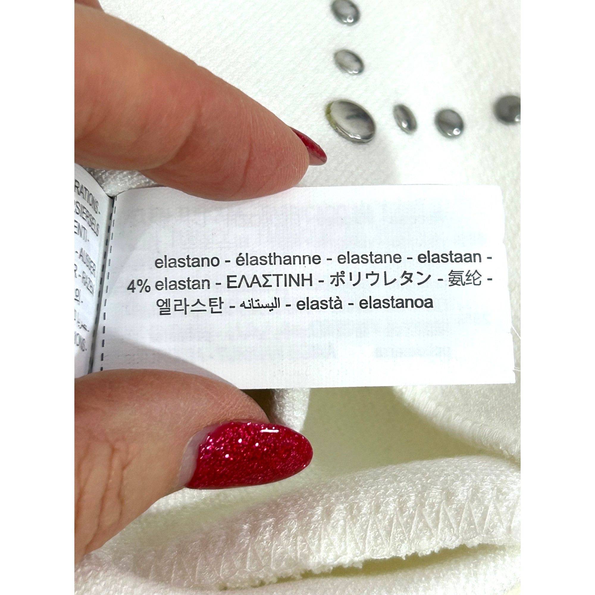 Zara Zara Women’s Mini Dress S White Knit Silver Studded High Nec Size S / US 4 / IT 40 - 14 Thumbnail