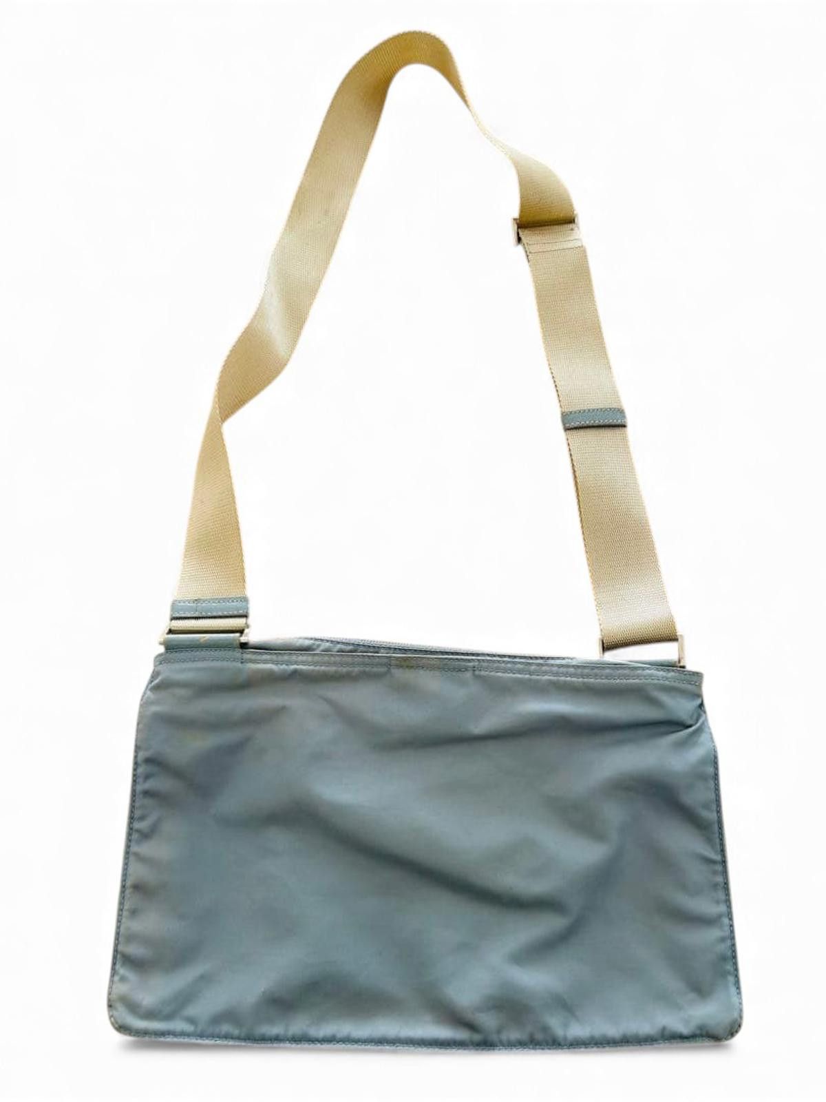 Prada Prada - Light Blue Nylon Shoulder Bag Size ONE SIZE - 9 Thumbnail