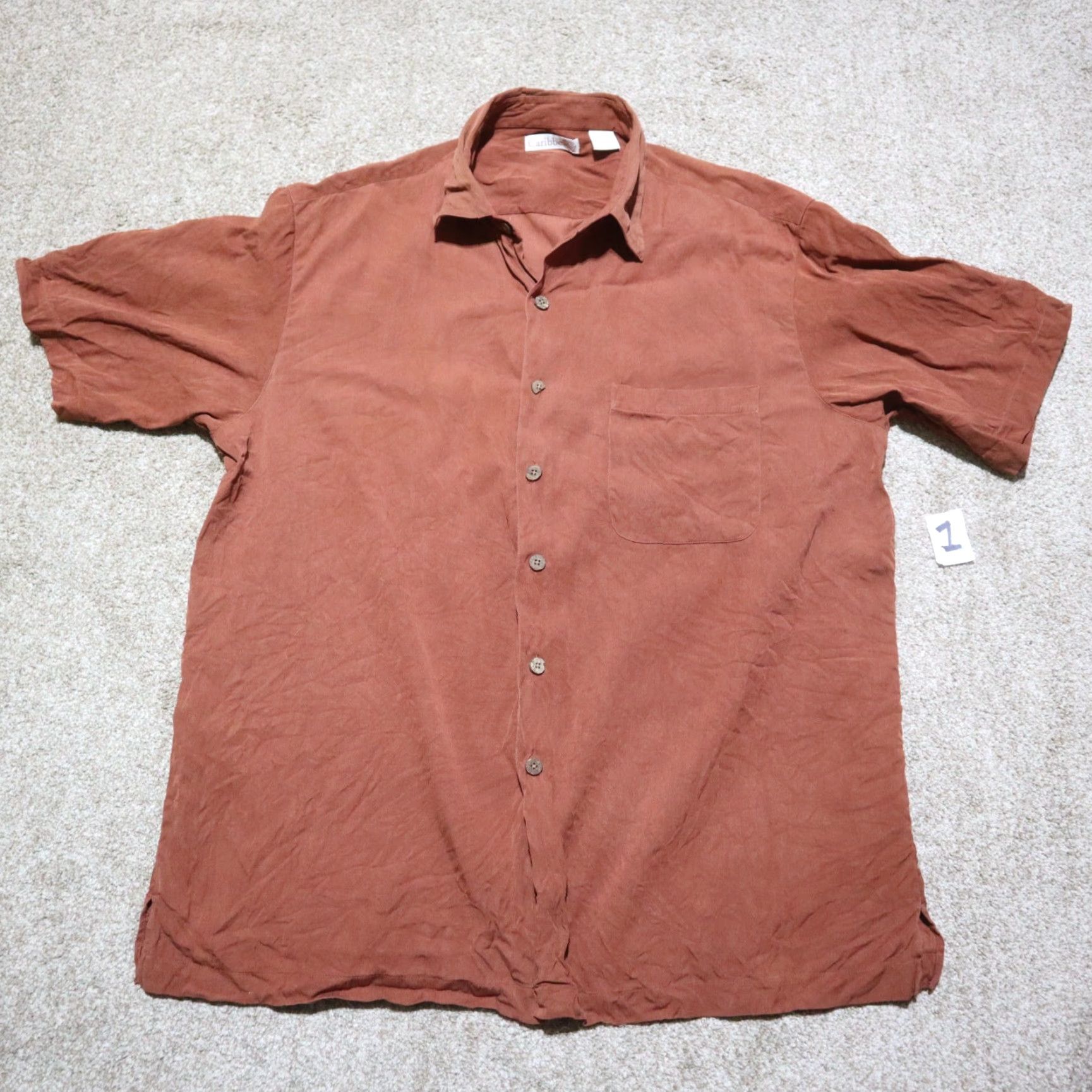Vintage VINTAGE Pineapple Caribbean Shirt Adult Men's Short Sleeve Collared Summer Beach Aloha Tropical Orange XL Size US XL / EU 56 / 4 - 2 Thumbnail