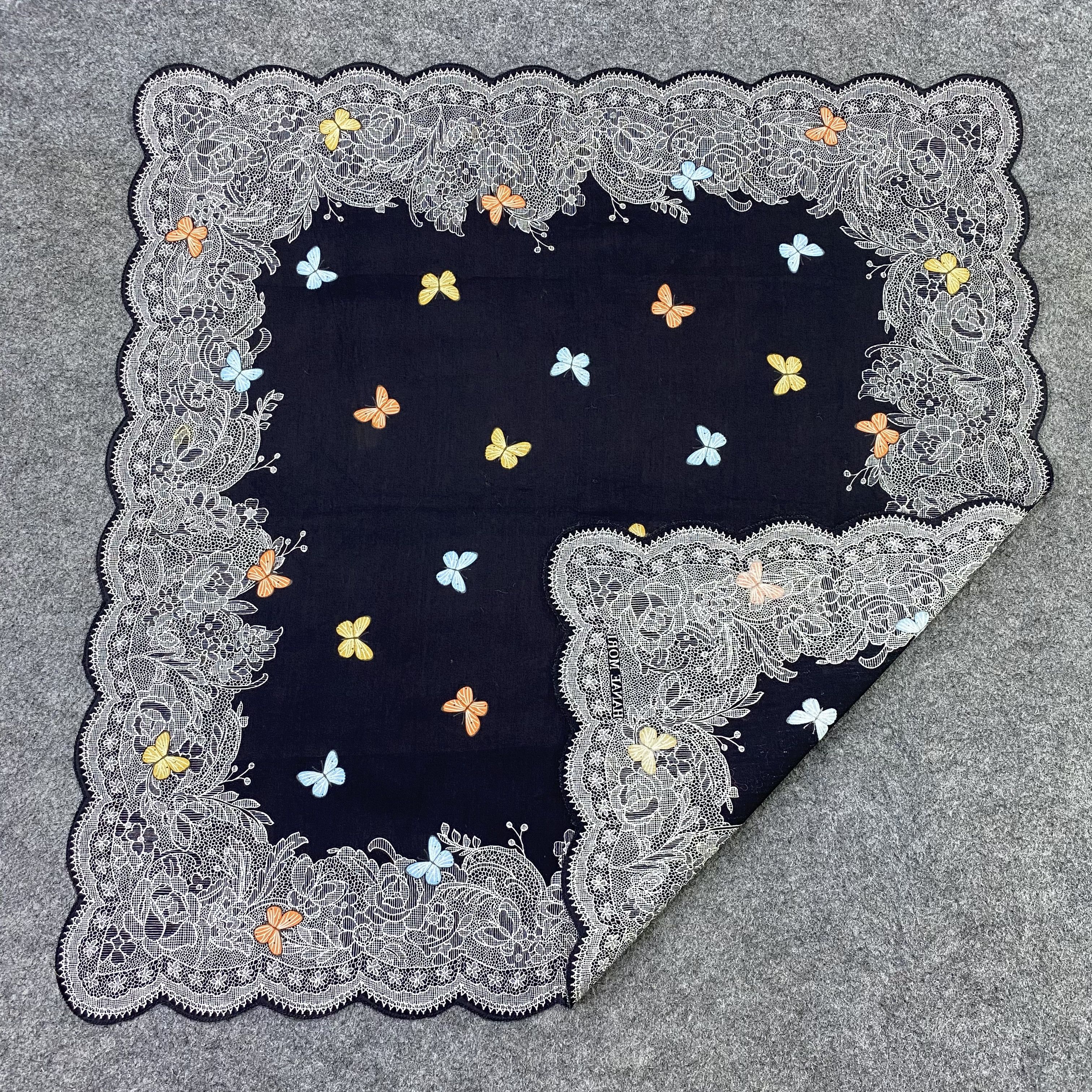 Hanae Mori Hanae Mori Handkerchief Neckerchief Bandana-B1652 Size ONE SIZE - 5 Thumbnail