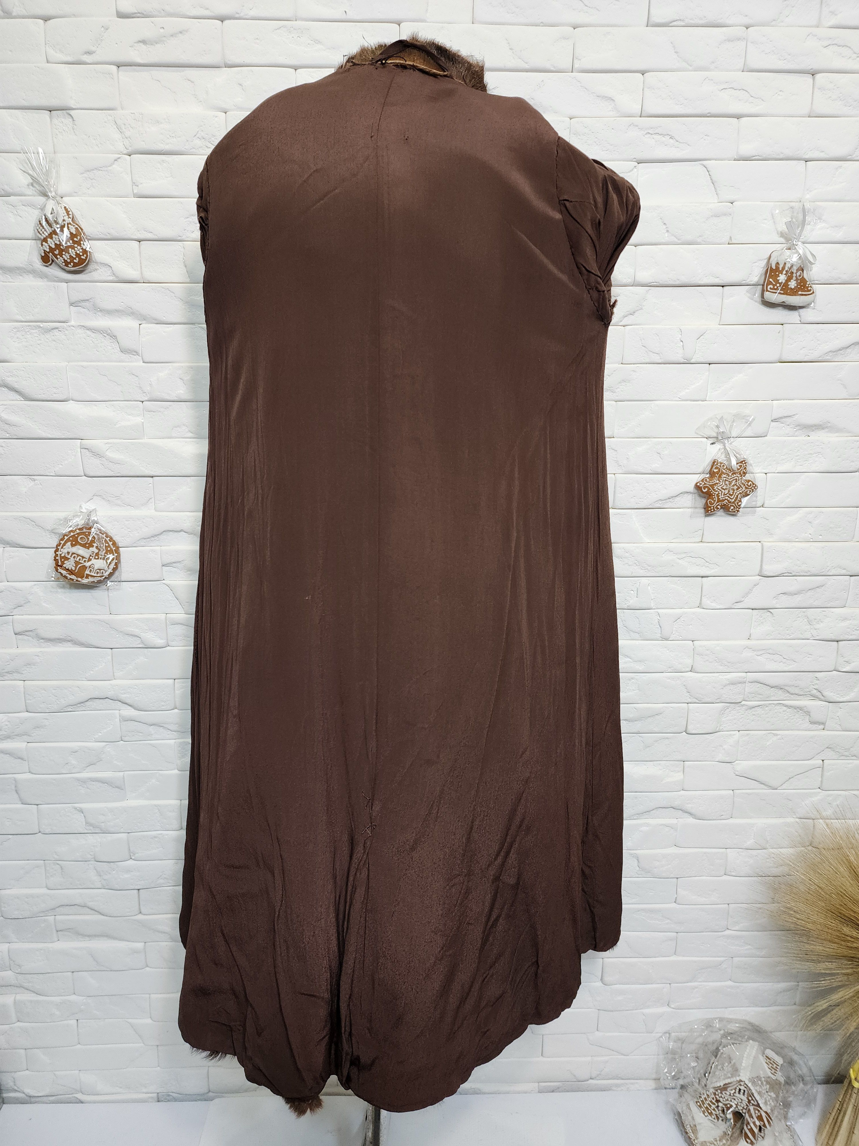 Furla Brown Goat Fur Coat - Women's Vintage Fur Size M / US 6-8 / IT 42-44 - 7 Thumbnail