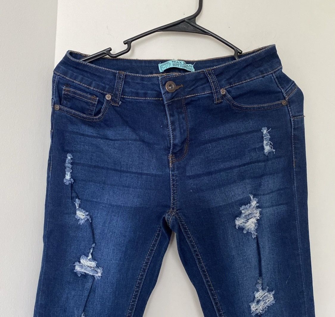 Other WAX JEANS BUTT I LOVE YOU DISTRESSED SKINNY STRETCH JEANS Size 27" / US 4 / IT 40 - 2 Thumbnail