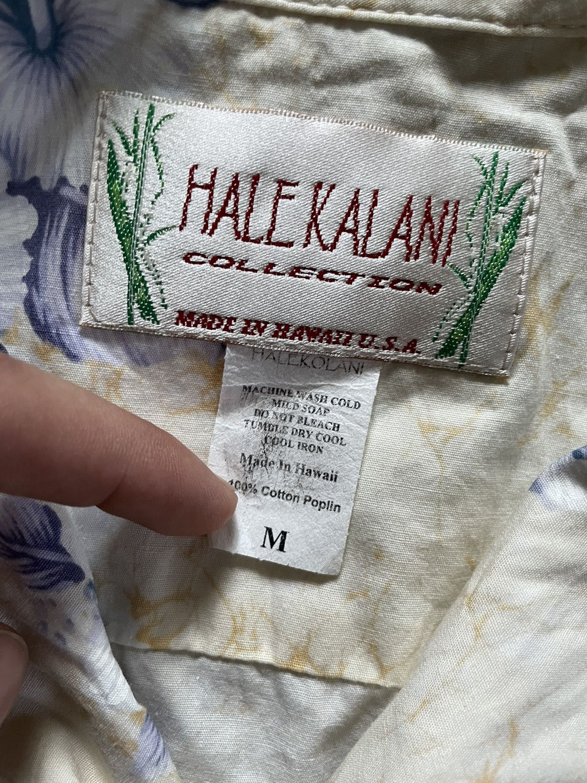 Other Vintage Hale Kalani White Hawaiian Aloha Shirt Size US M / EU 48-50 / 2 - 2 Thumbnail