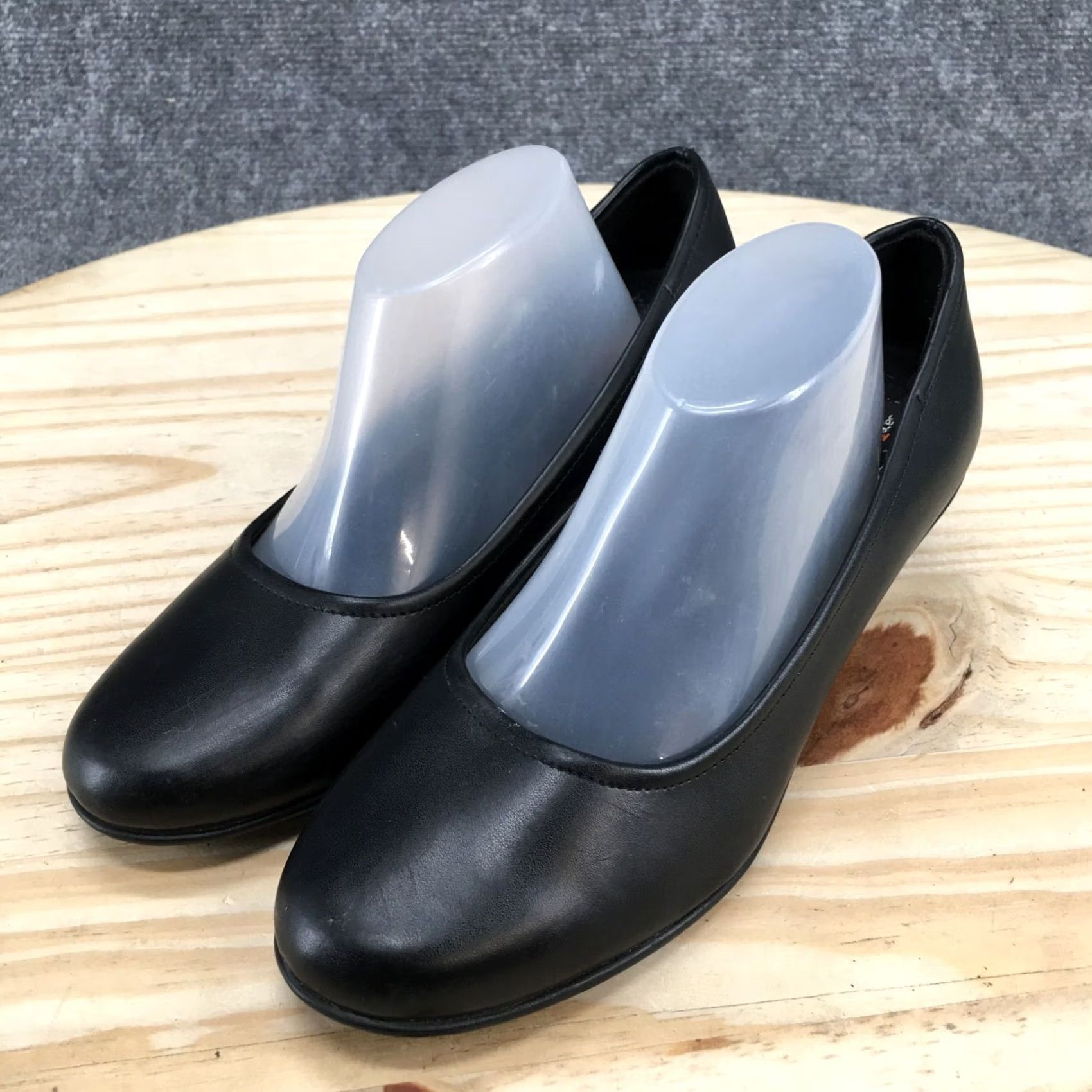 Vintage SafeStep Prediction 24/7 Pump Heels Black Faux Leather Cuban Casual 6.5 Womens Size US 7 / IT 37 - 3 Thumbnail