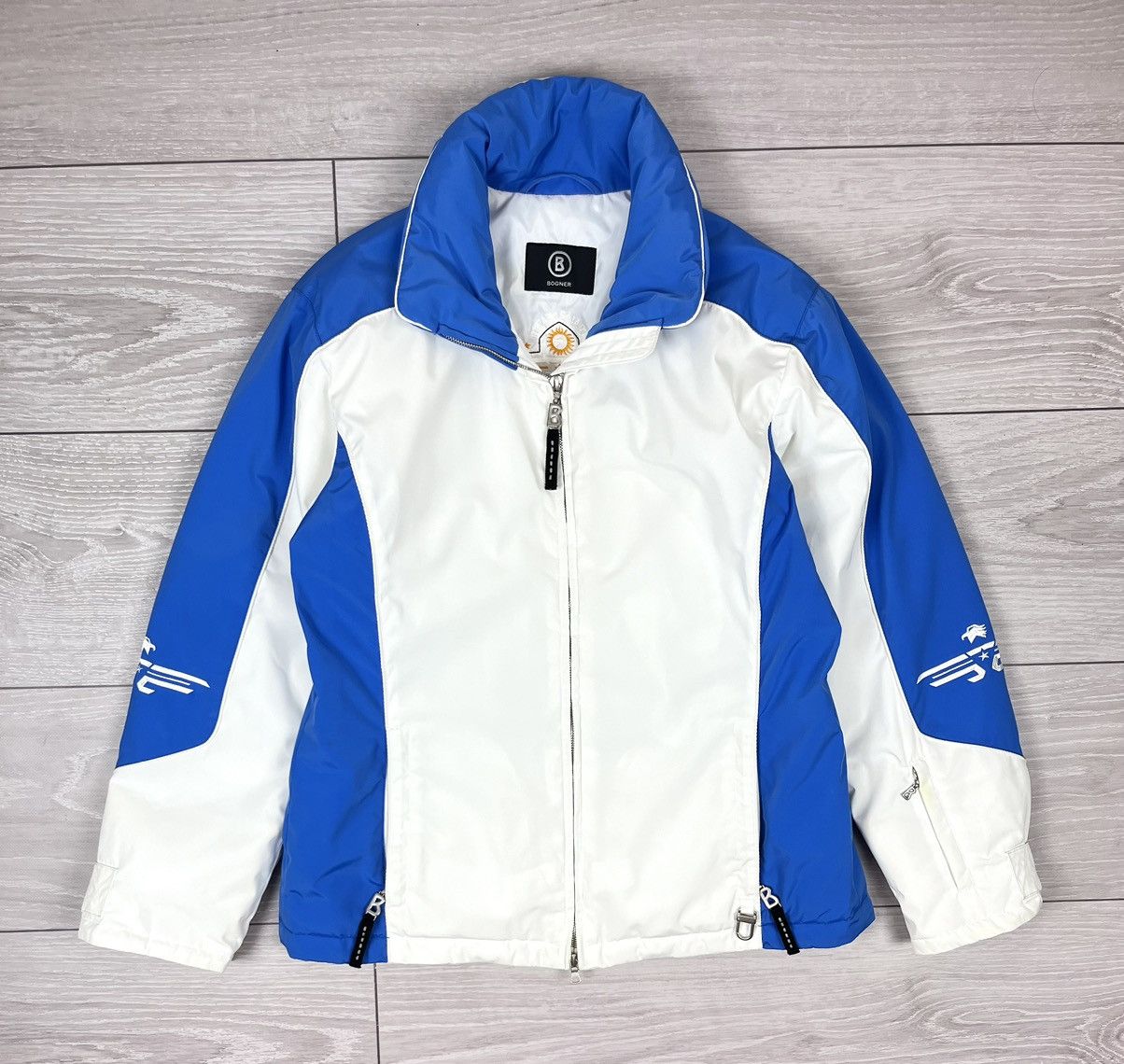 Bogner Bogner White Blue Nylon Ski Winter Puffer Jacket Womens Size XS / US 0-2 / IT 36-38 - 3 Thumbnail