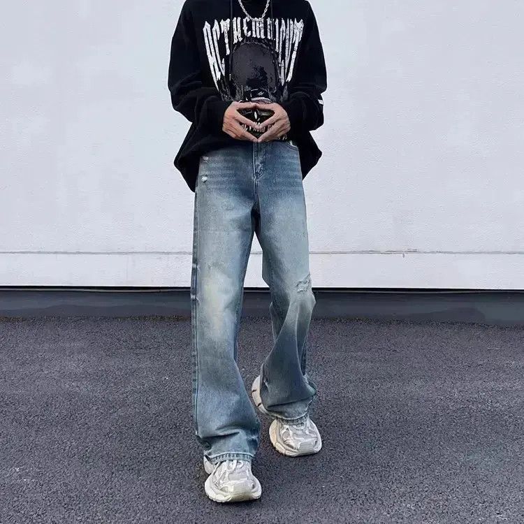 Japanese Brand Retro washed distressed jeans Size US 32 / EU 48 - 4 Thumbnail