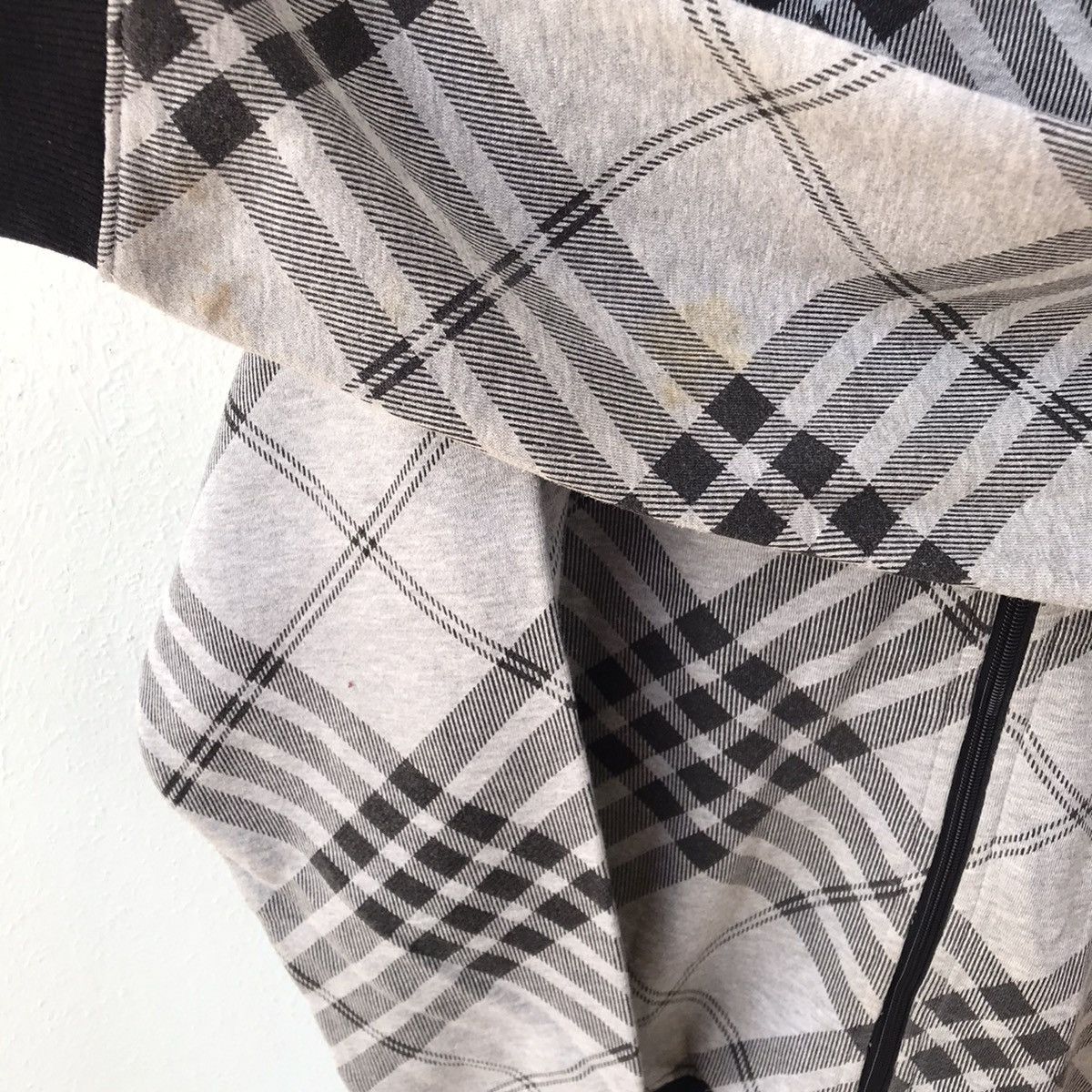 Japanese Brand × Mr. Junko Mr Junko stripes plaid sweater zip up Size US L / EU 52-54 / 3 - 7 Thumbnail