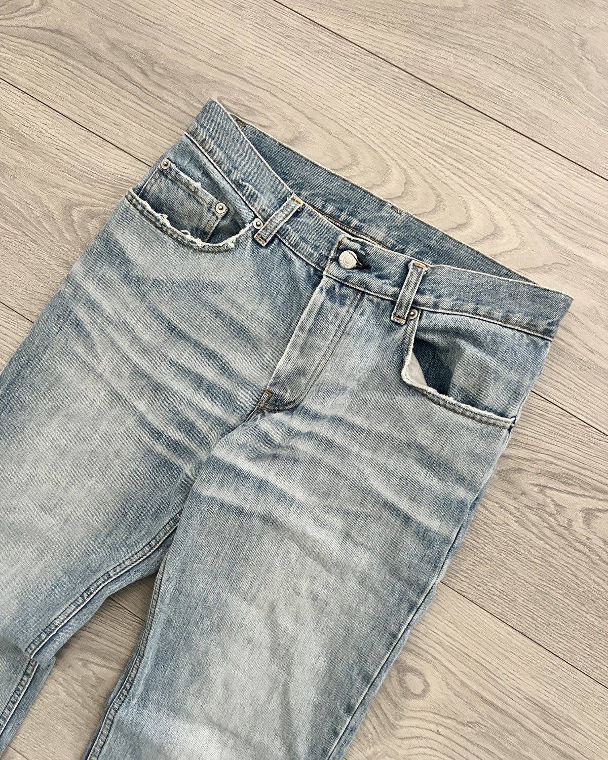Helmut Lang Helmut Lang 2003 Vintage Clean Broken Denim Jeans Size US 30 / EU 46 - 4 Thumbnail