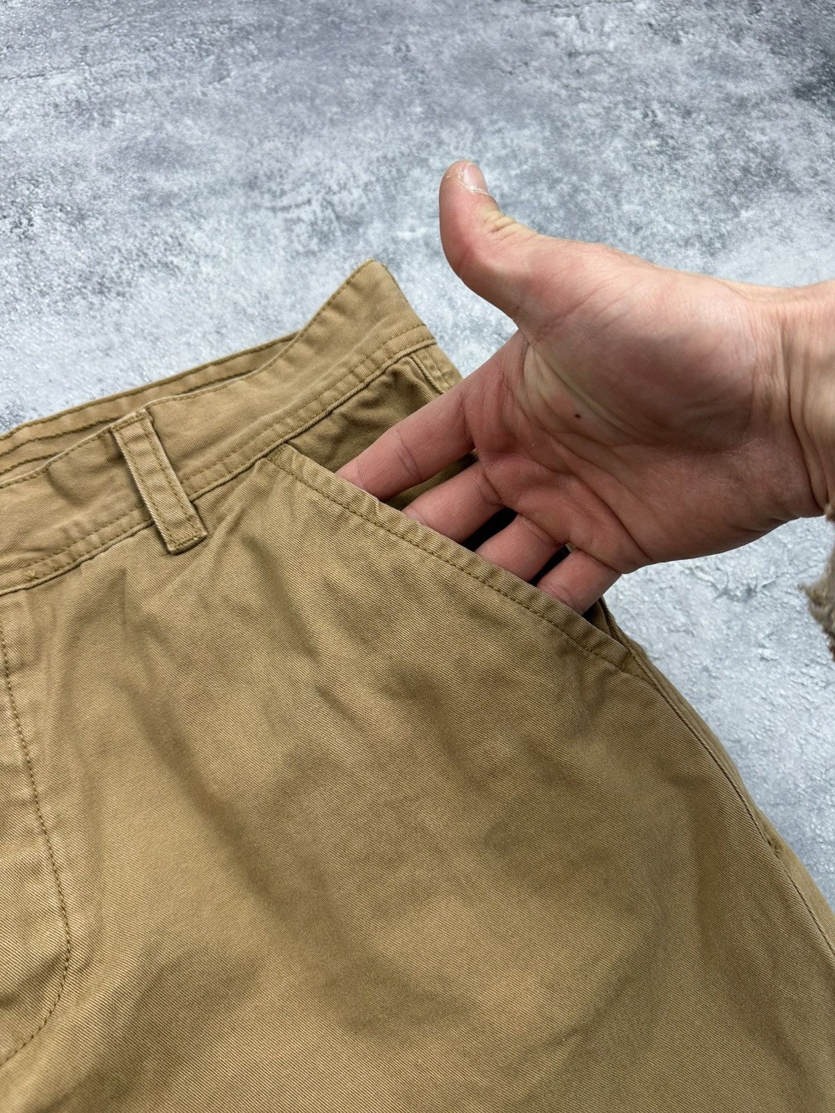 Kangol Vintage Kangol Rap Shorts Beige Rare Y2K Embroidered Logo Size US 34 / EU 50 - 8 Thumbnail