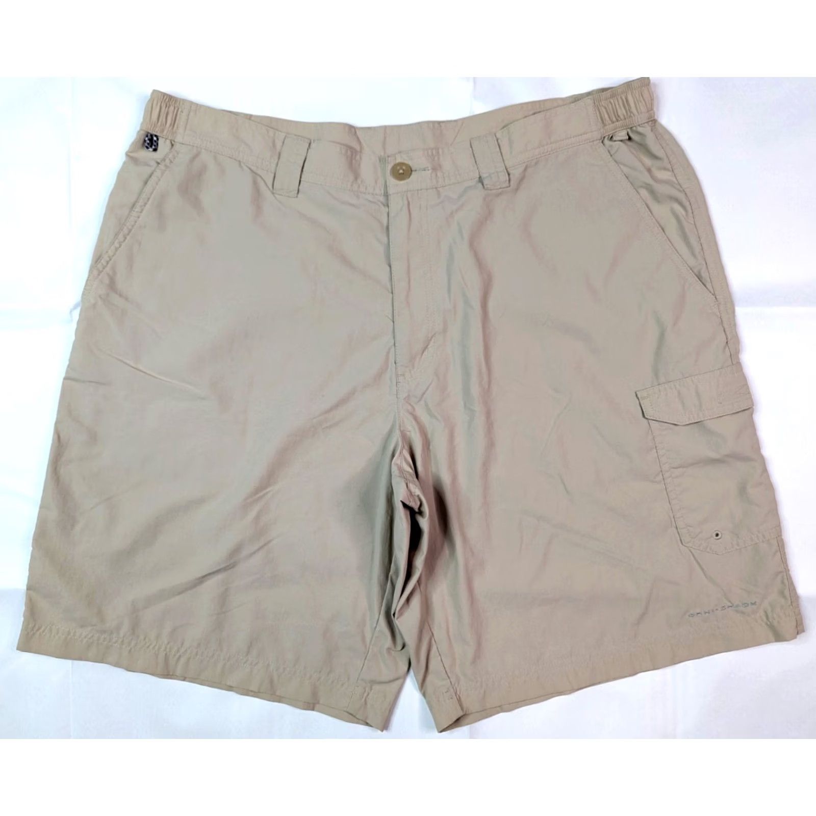 Vintage Columbia PFG Shorts OMNI-SHADE Fishing Hiking Men 40 x 10 Beige Lightweight Cargo Shorts Regular Mens Size US 40 / EU 56 - 2 Thumbnail