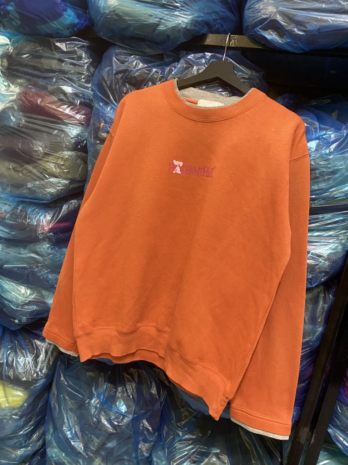 Vintage Vintage 2002 Pink Panther Orange Sweatshirt – Double-Sided Size US L / EU 52-54 / 3 - 5 Thumbnail
