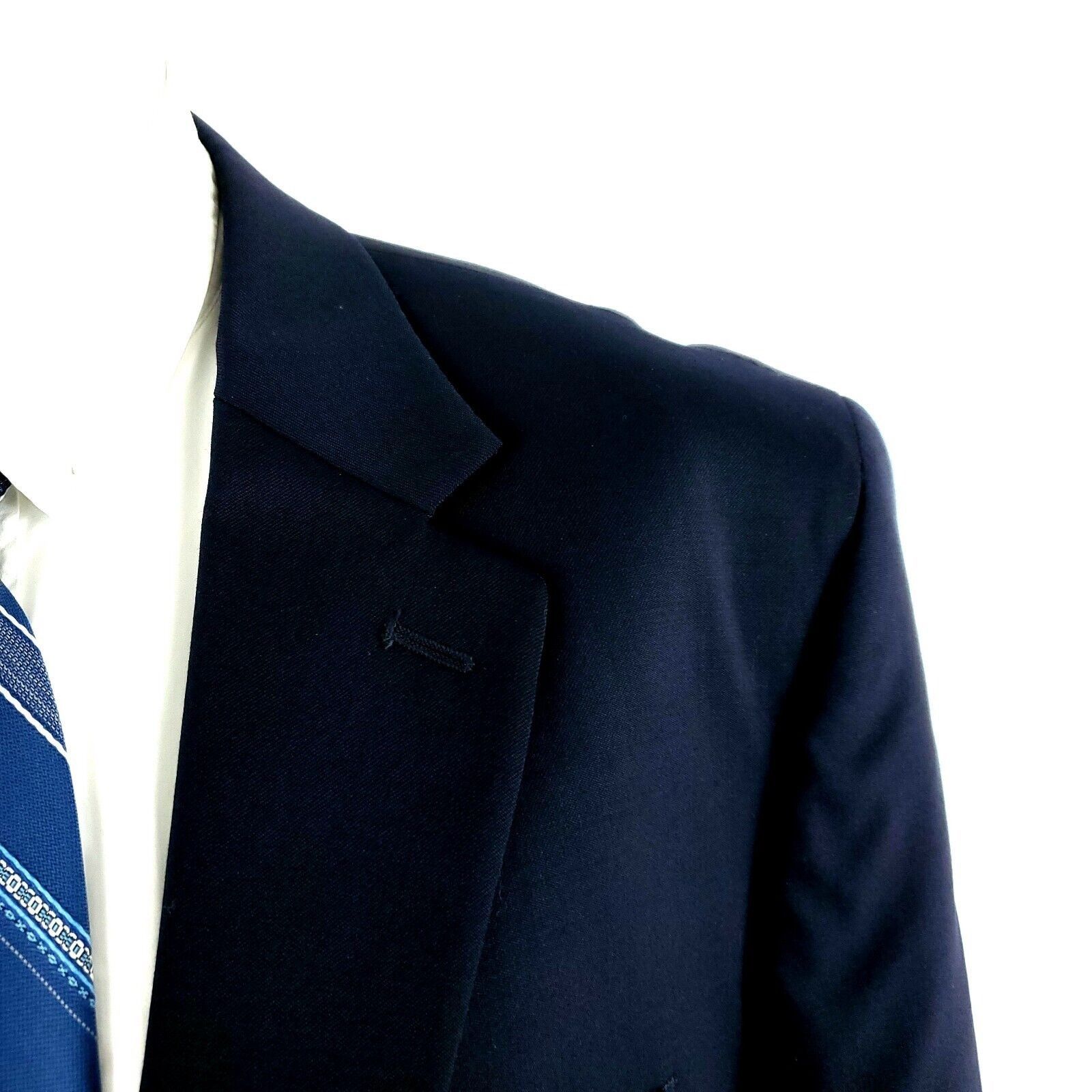 Joseph & Feiss Joseph Feiss Wool 2 Button Blazer 42R Blue Classic Fit Tagge Size 42R - 2 Thumbnail