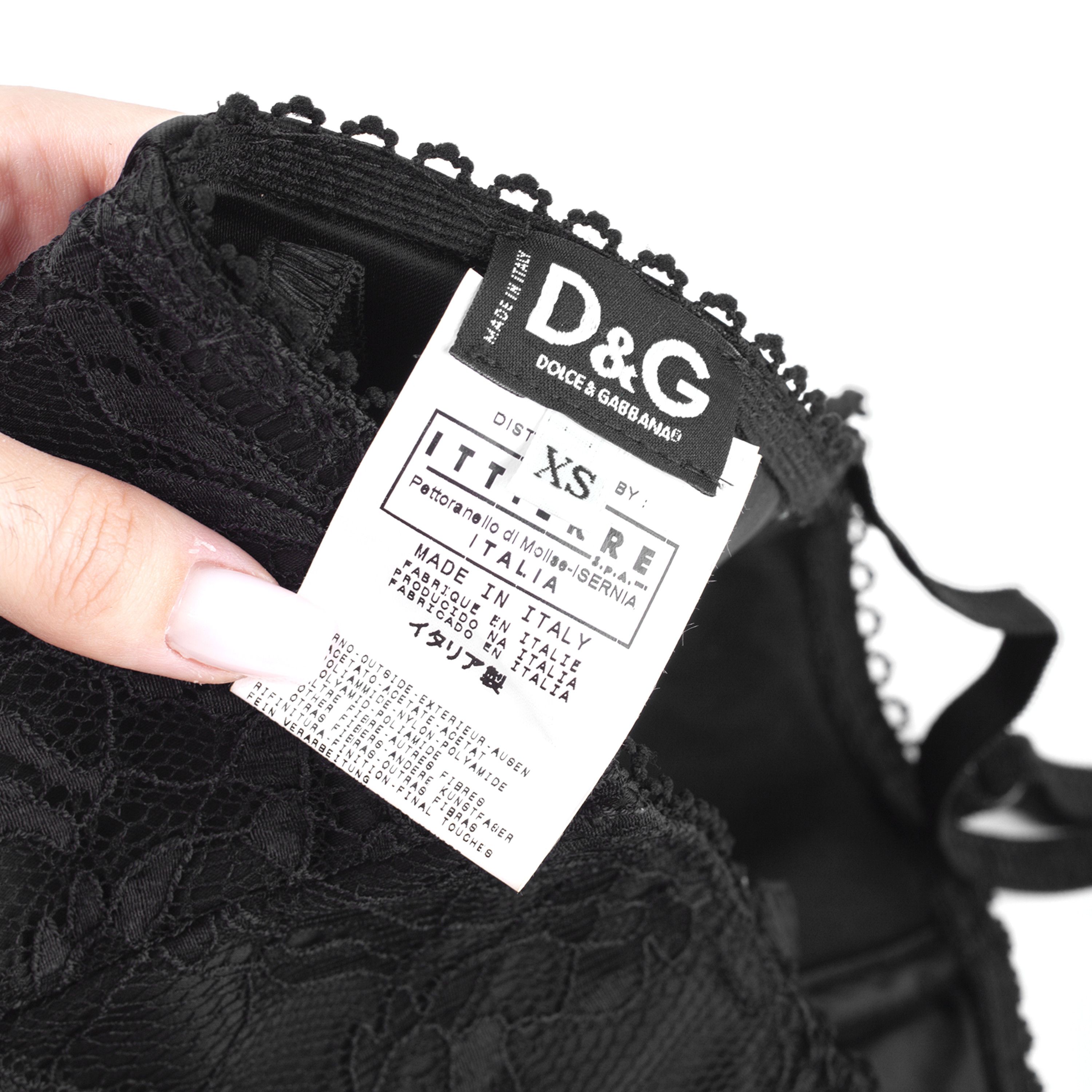 Dolce & Gabbana Dolce & Gabbana Vintage Black Bustier Corset Lace Top (XS/S) Size S / US 4 / IT 40 - 5 Thumbnail
