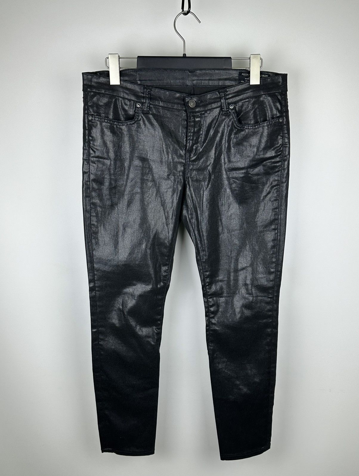 Allsaints All Saints Spitalfields Pants Women 32 Black Coated Low Rise Size 32" / US 10 / IT 46 - 1 Thumbnail