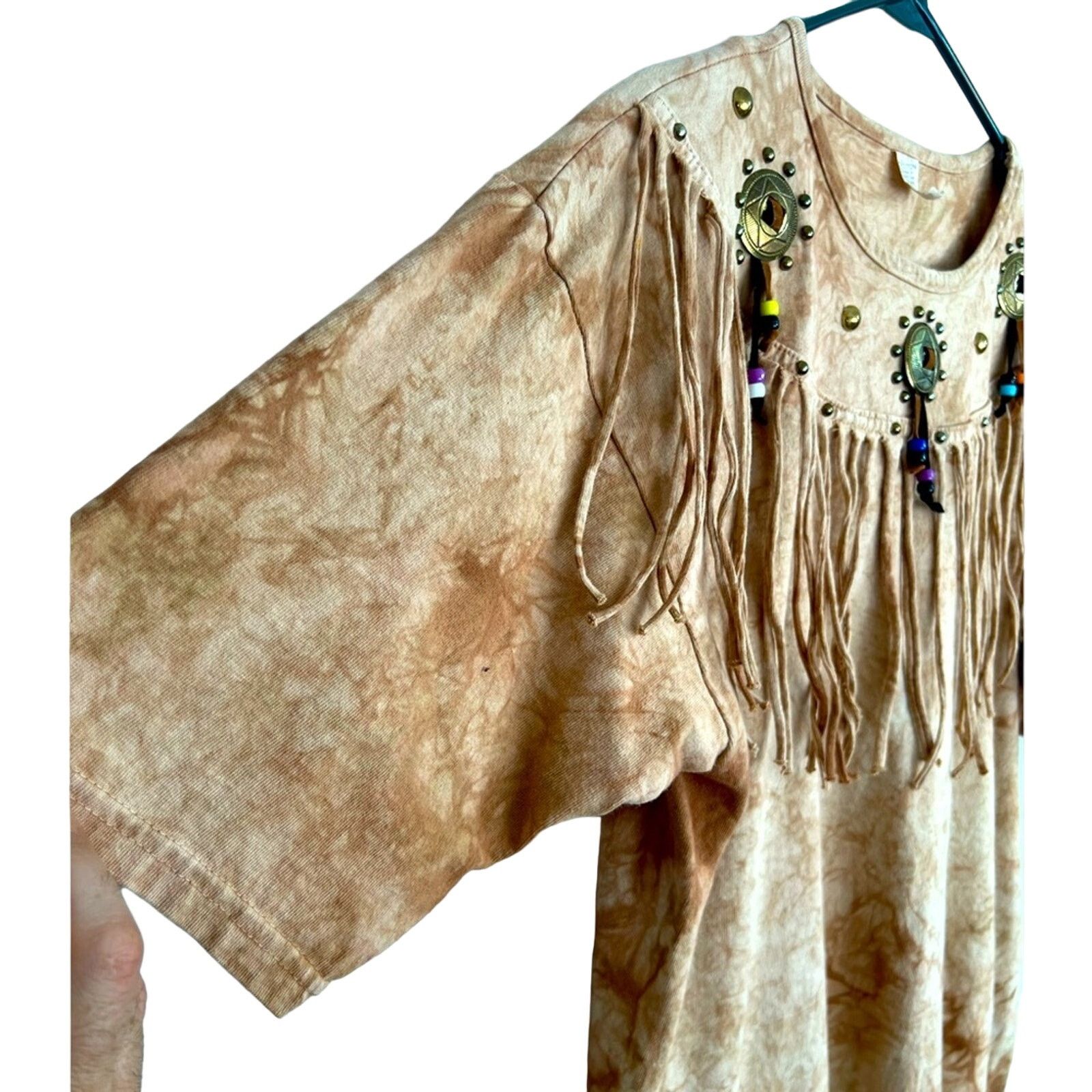 Vintage Vintage 1980s Western Fringe Beaded Shirt Aztec SZ XL RARE Size XL / US 12-14 / IT 48-50 - 3 Thumbnail