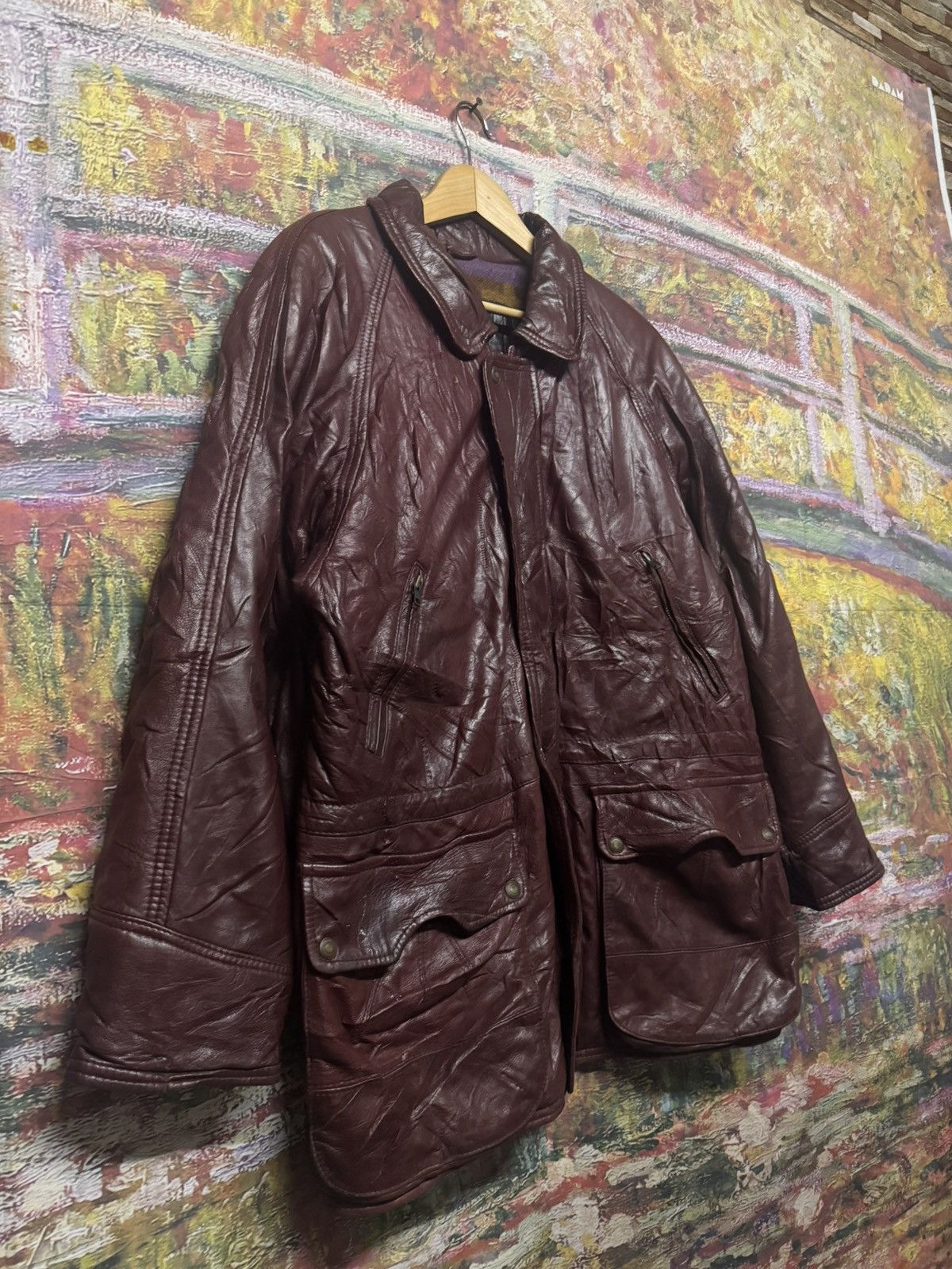 Valentino Vintage Valentino Lether Jacket Size US XL / EU 56 / 4 - 5 Thumbnail
