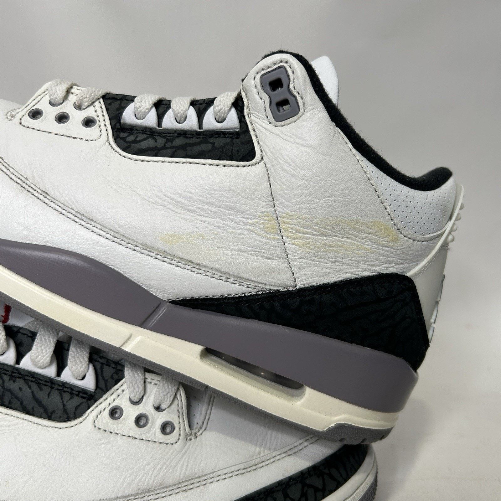 Nike Nike Air Jordan 3 Retro “Cement Grey White Fire Red” Size US 10.5 / EU 43-44 - 8 Thumbnail