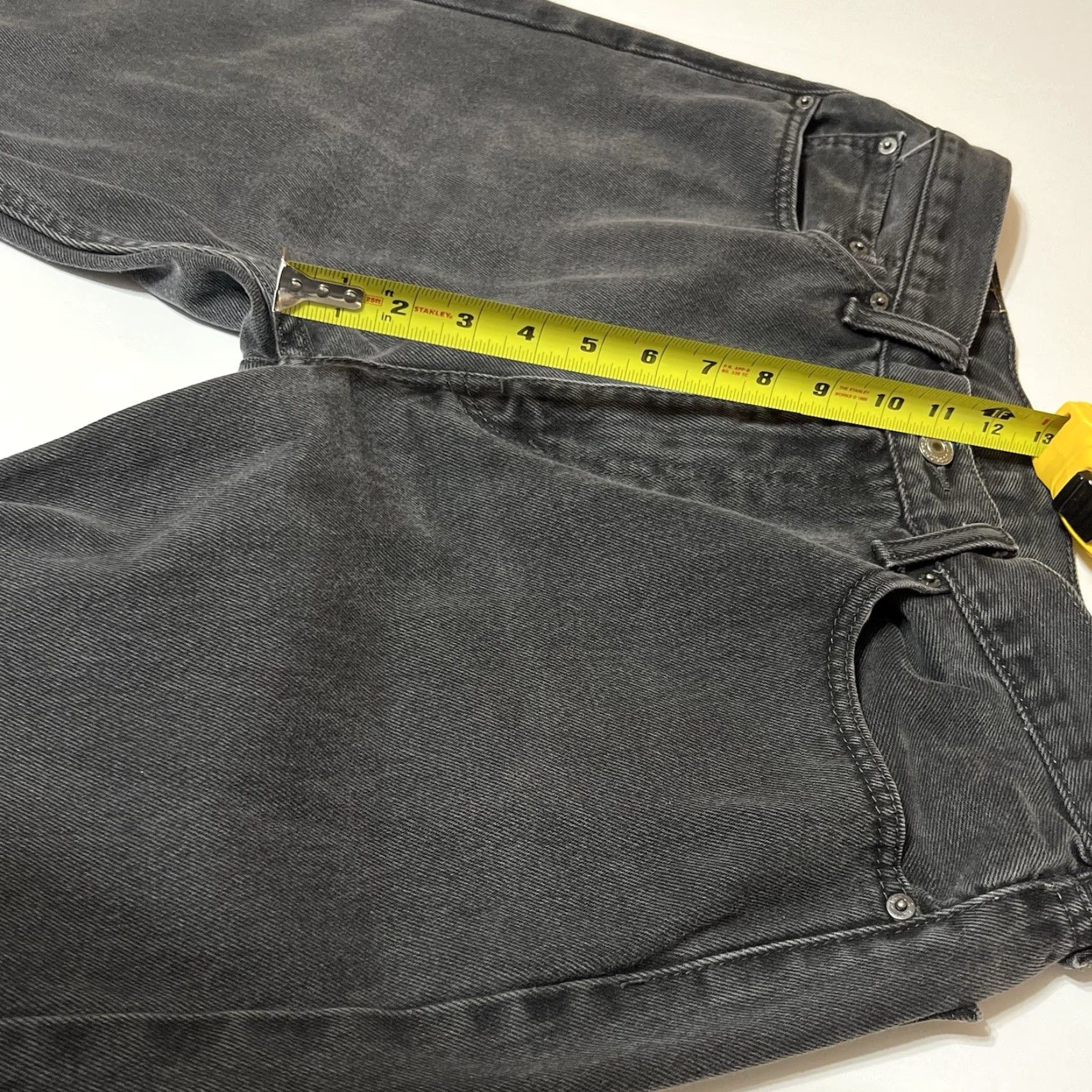 Levi's Levi's 505 Jeans Mens 34x32 Straight Black Wash Denim Regular Mid Rise Belt Loops 5-Pocket Logo Zipper Size US 34 / EU 50 - 4 Thumbnail