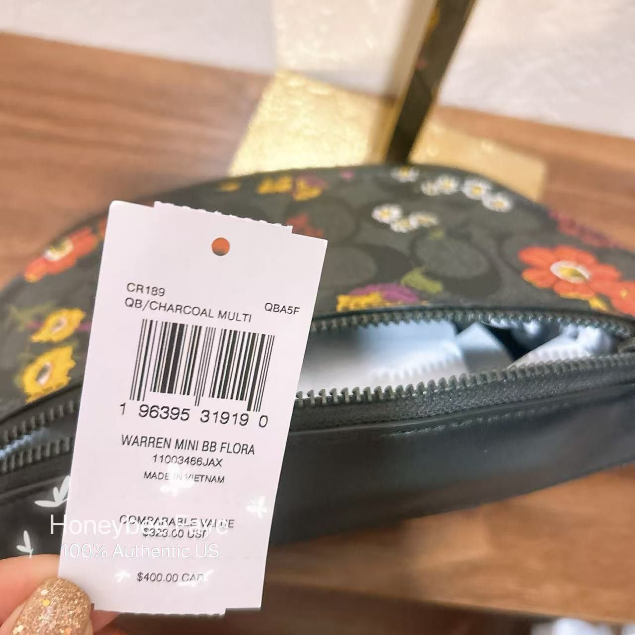 Coach Warren Mini Belt Bag In Signature Canvas With Floral CR189 Size ONE SIZE - 5 Thumbnail