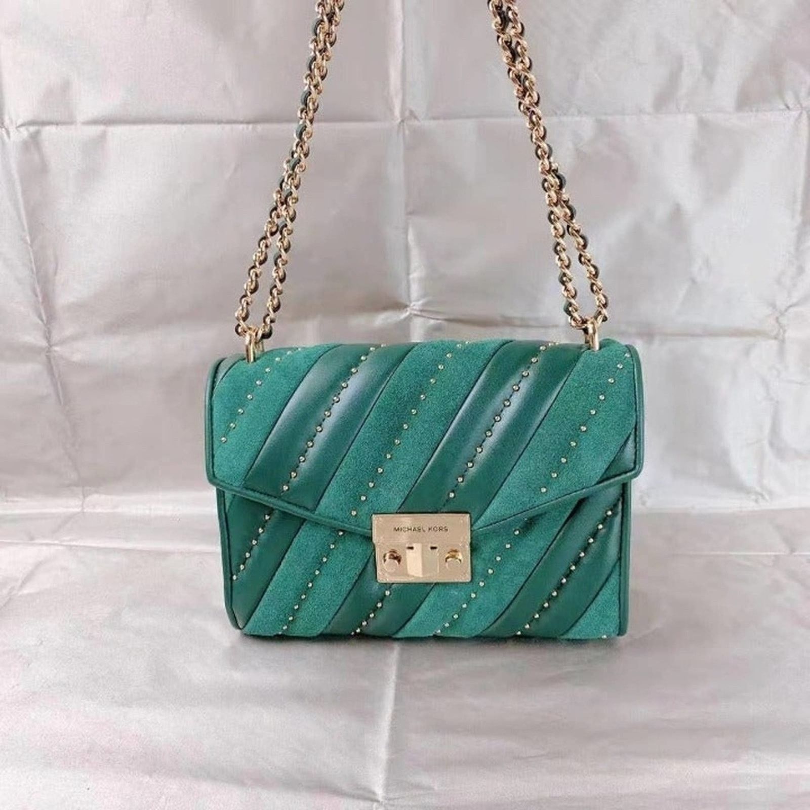 Michael Kors Michael Kors 35F1GXOL2U Medium Flap Shoulder In Racing Green Size ONE SIZE - 1 Thumbnail