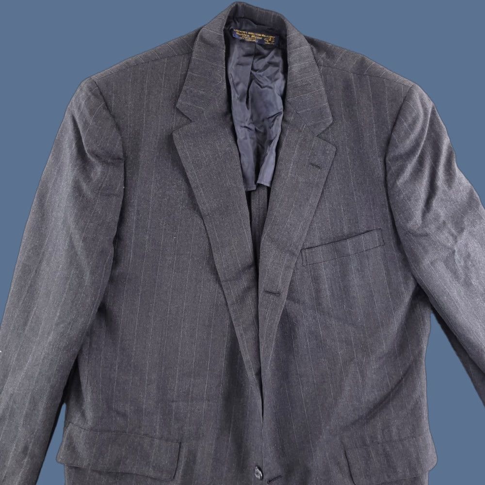 Brooks Brothers VINTAGE Brooks Brothers Golden Fleece Suit Jacket Mens 46 Gray Made USA Charcoal Size 46R - 1 Thumbnail