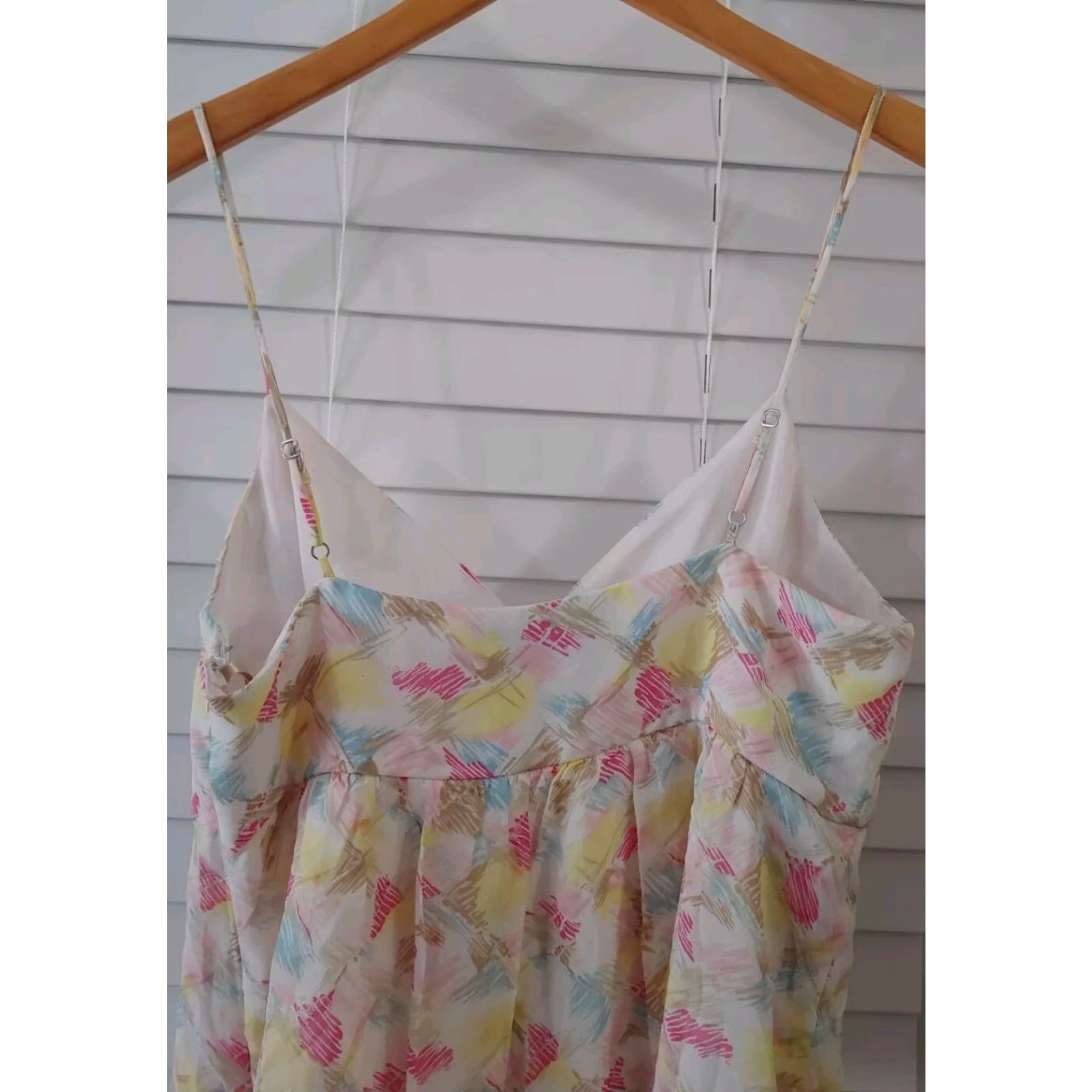 Bcbgmaxazria BCBG Maxazria Dress Womens S Floral Mini Sheer Lined Spaghetti Straps Side Zip Size S / US 4 / IT 40 - 5 Thumbnail