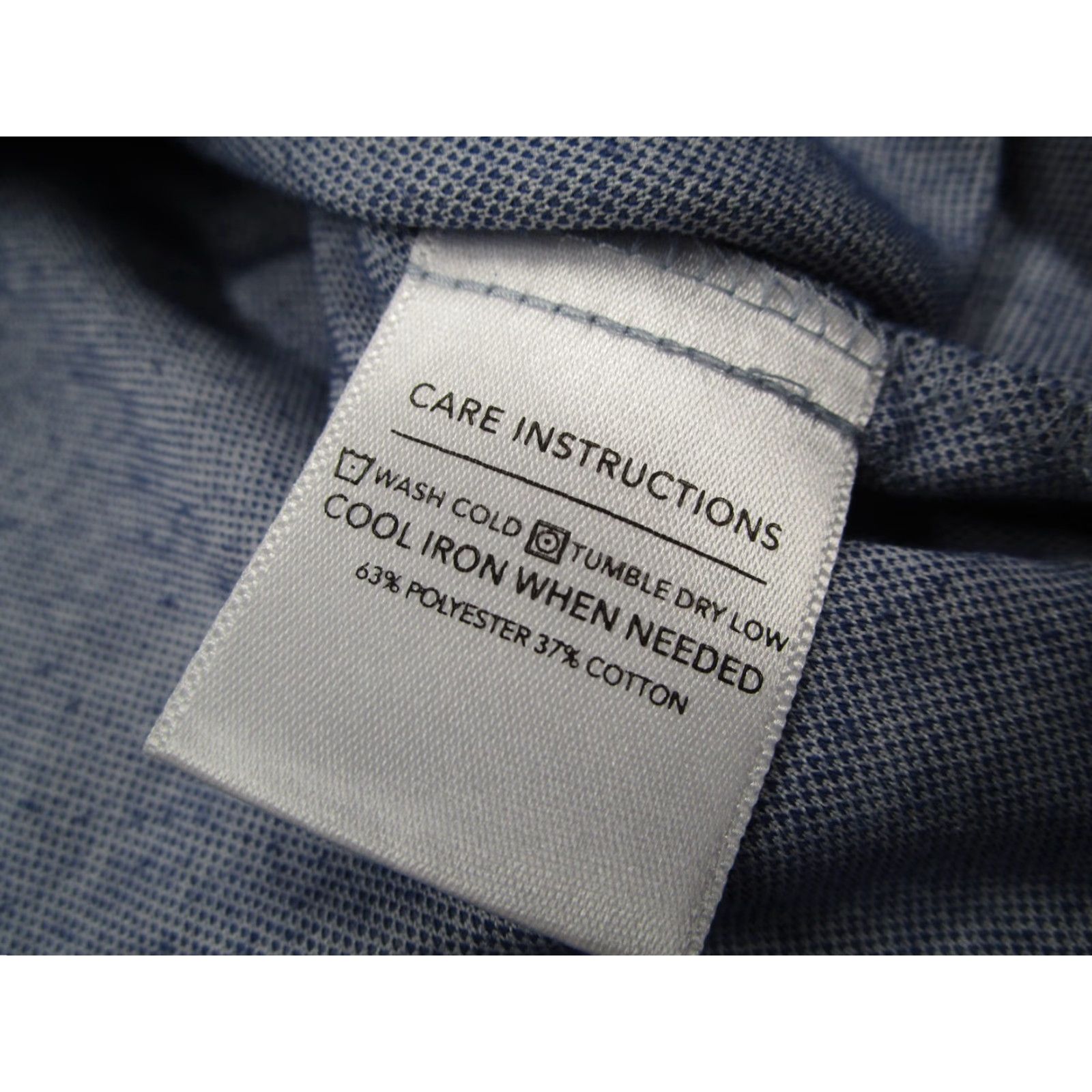 Mizzen+Main Mizzen+Main Shirt Men Medium Blue Classic Button Up Long Sleeve Work Performance Size US M / EU 48-50 / 2 - 4 Thumbnail