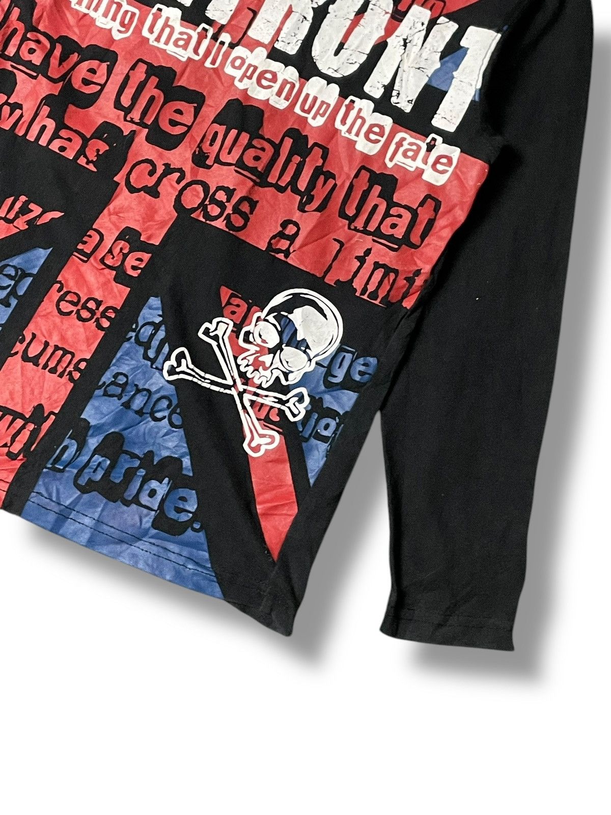 Japanese Brand M.A.Q.U.S Punk Skull Britain Printed Shirt (78) Size US XXS / EU 40 - 3 Thumbnail