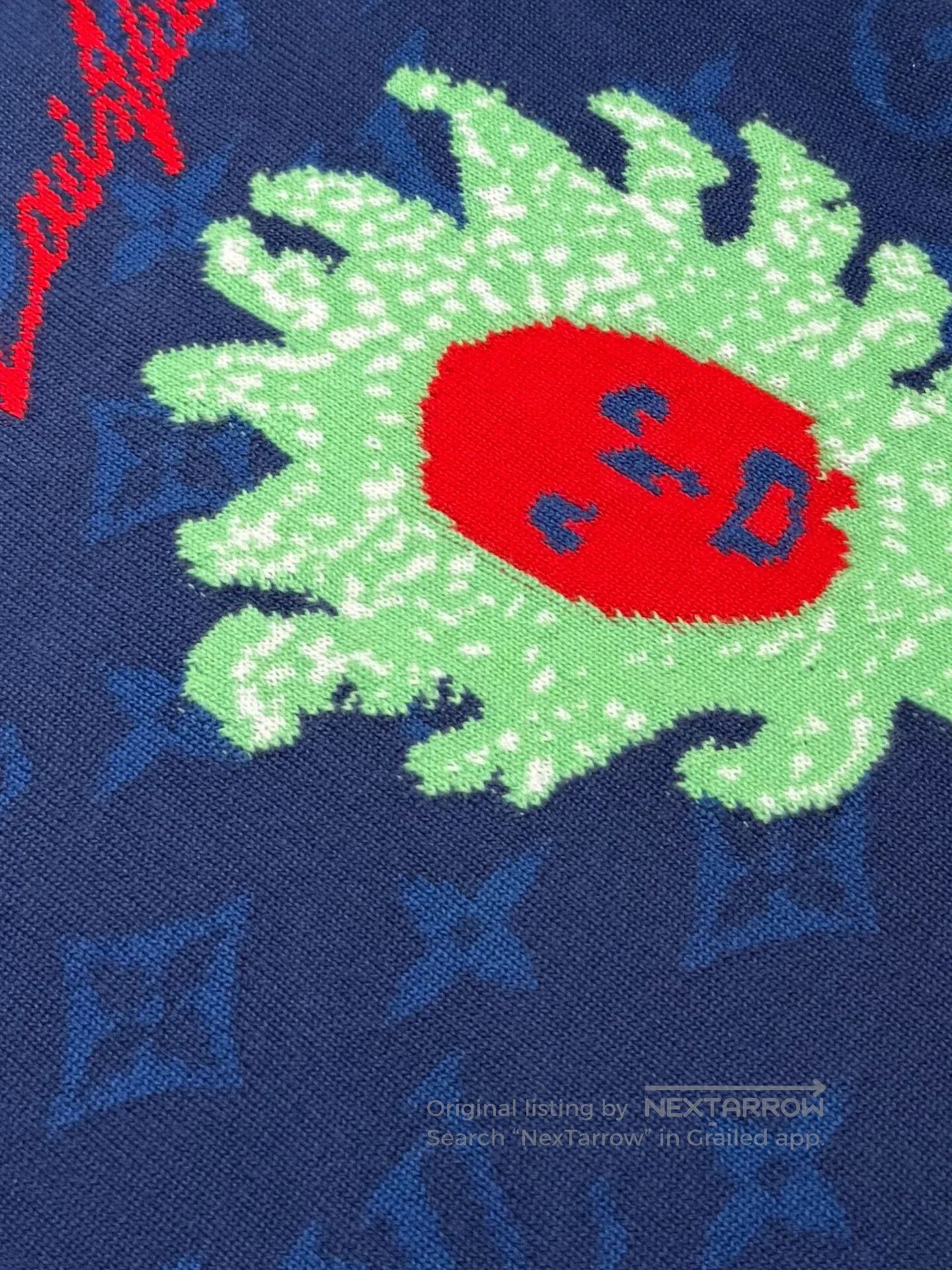 Louis Vuitton LV x Kusama Blue Logo Knit Shorts. Size 37" - 2 Thumbnail