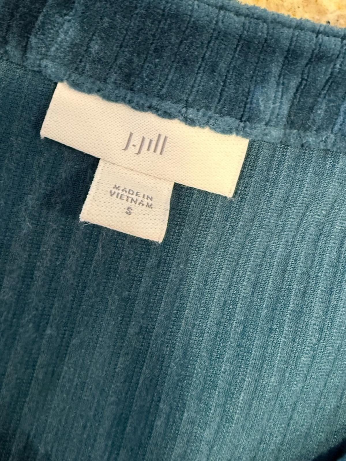 Other J. Jill teal plush ribbed V neck sweatshirt sweater SZ SM Size S / US 4 / IT 40 - 5 Thumbnail