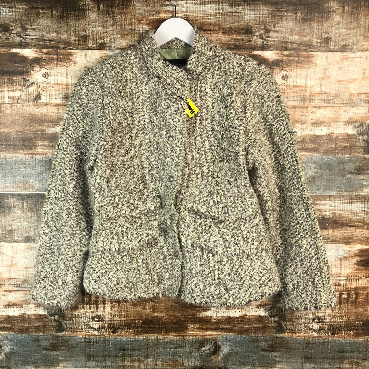 Japanese Brand Eterno Bellezza italy Green Cardigan Knitwear #A2011 Size XS / US 0-2 / IT 36-38 - 3 Thumbnail