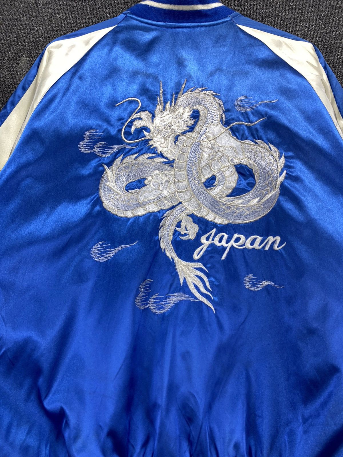 Japanese Brand Vintage 90s Sukajan Dragon Embroidery Varsity Jacket Size US L / EU 52-54 / 3 - 5 Thumbnail