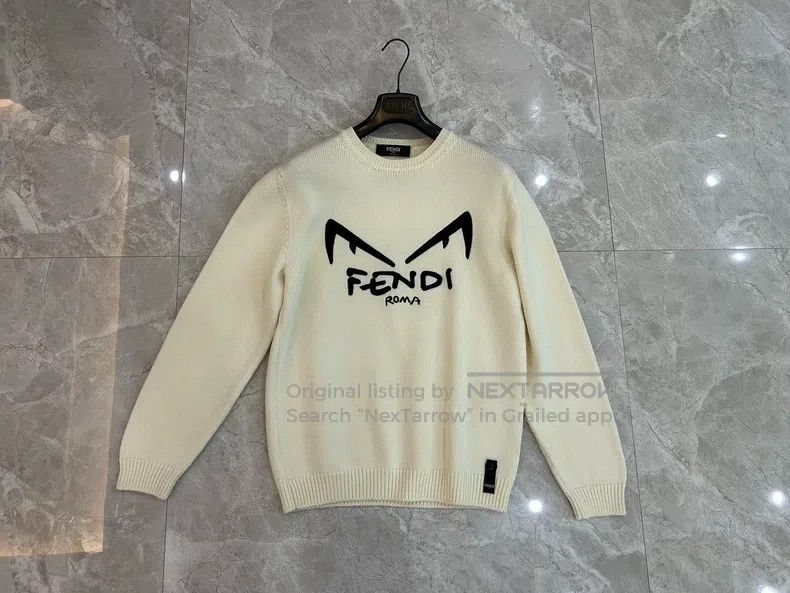 Fendi Fendi Wool Sweater with Little Monster Logo on Chest, Clas Size US M / EU 48-50 / 2 - 1 Thumbnail