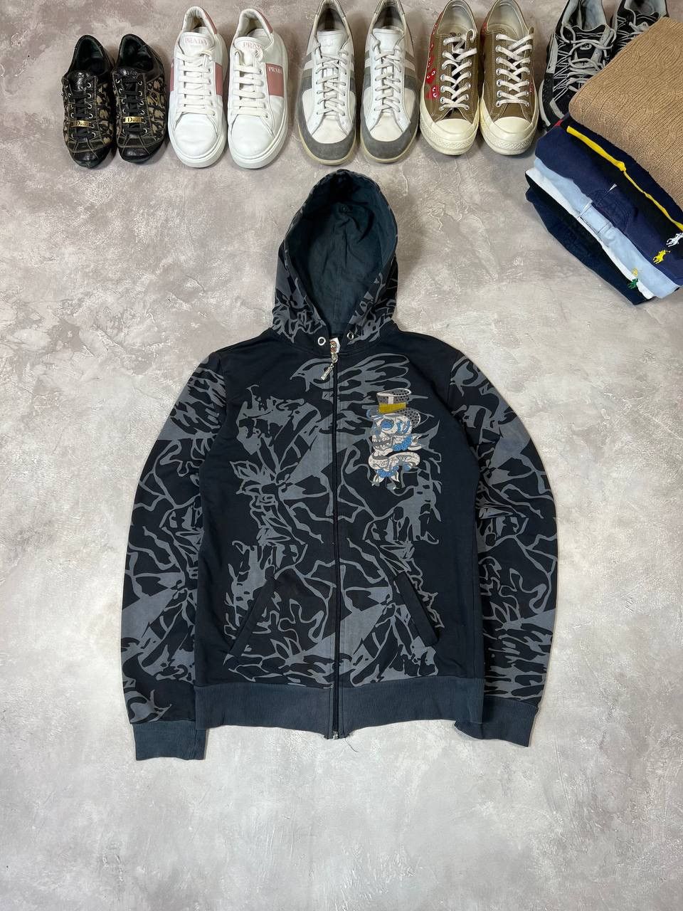 Ed Hardy Vintage Ed Hardy Zip Hoodies Big Print Size M / US 6-8 / IT 42-44 - 2 Thumbnail