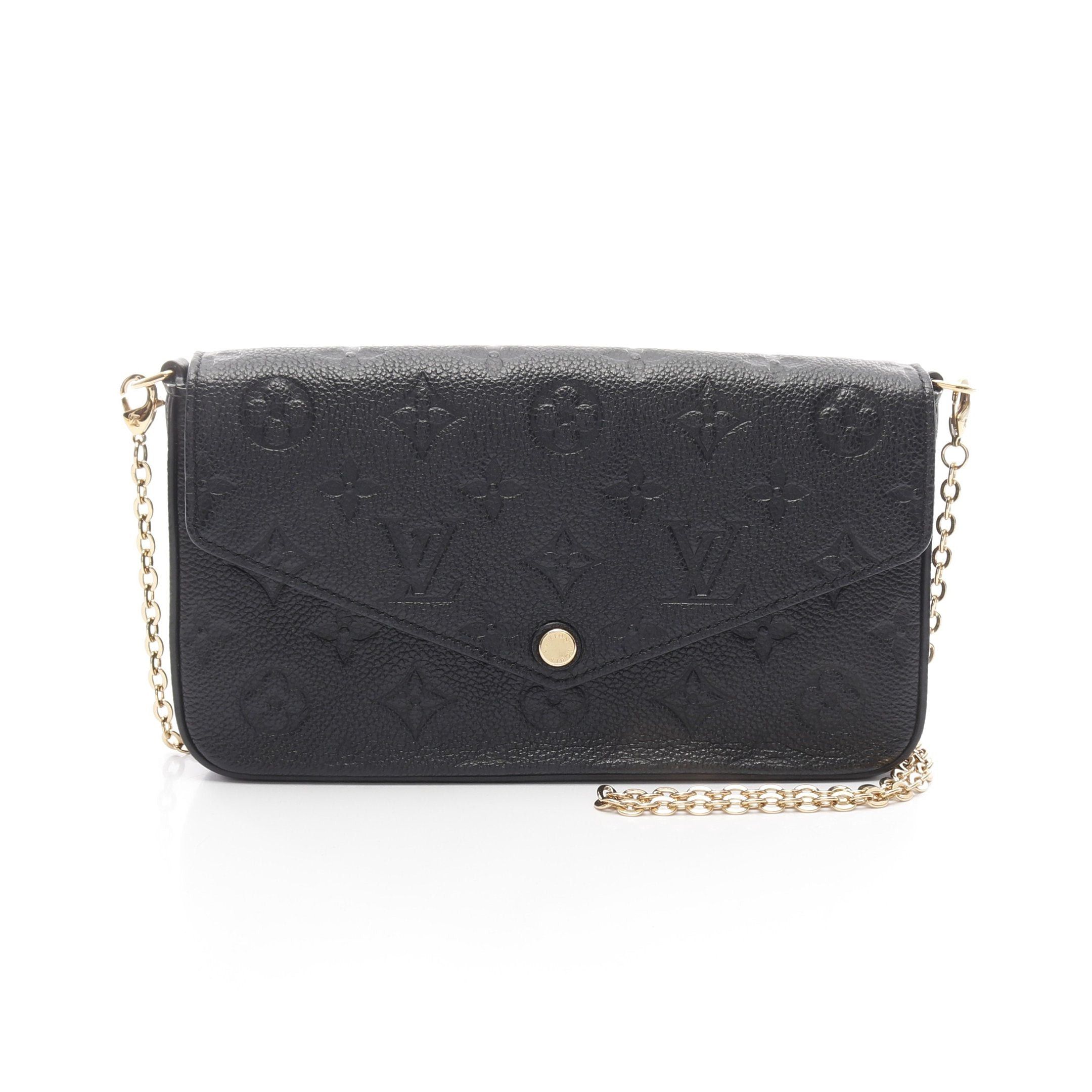 Louis Vuitton Louis Vuitton Pochette Felicie Monogram Empreinte Noir Chain Wallet Leather Black Size ONE SIZE - 1 Thumbnail
