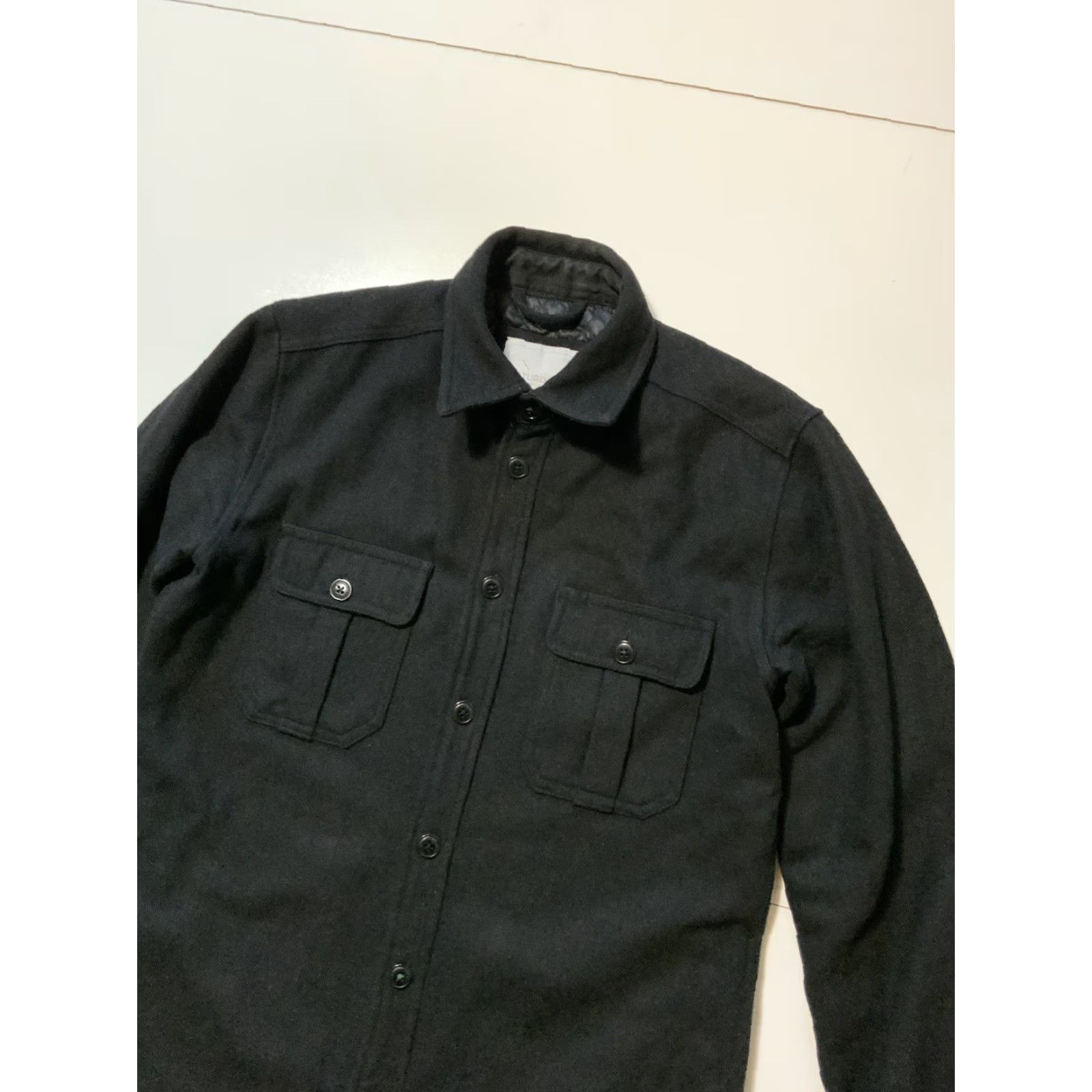 Saturdays NYC Saturdays Surf NYC Black Wool Blend Board Button Shirt Jacket Shacket Overshirt M Men Wool Blend Button Front Shacket Size US M / EU 48-50 / 2 - 5 Thumbnail