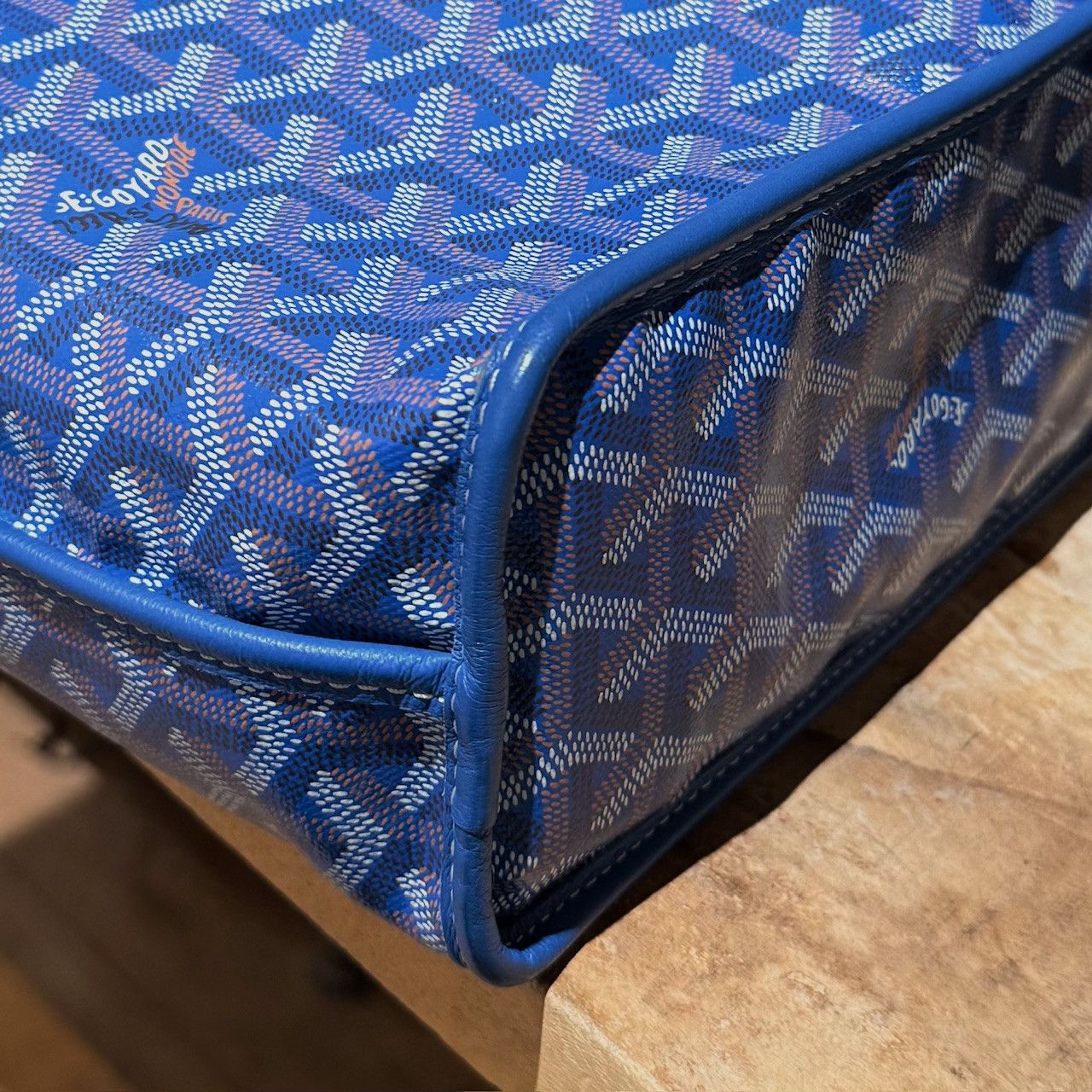 Goyard Goyard Blue Goyardine Mini Anjou Shoulder Bag Size ONE SIZE - 9 Thumbnail