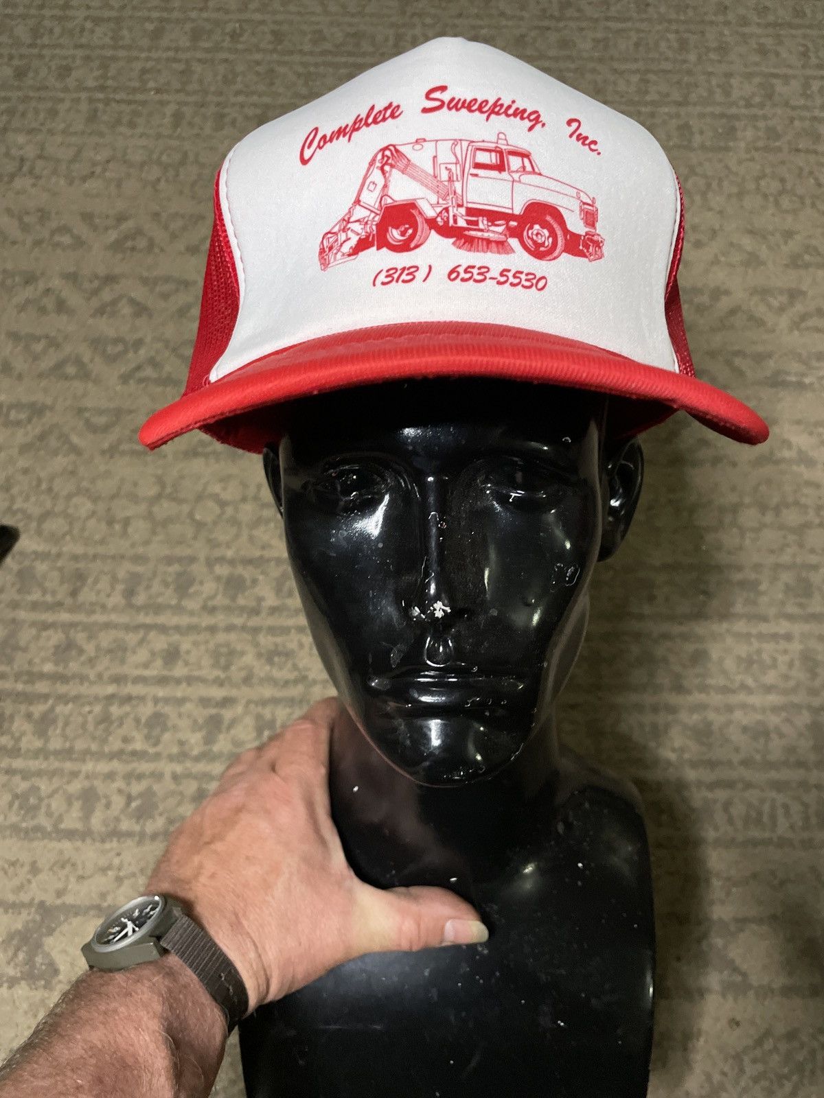 Vintage Complete Sweeping Inc HAT CAP Michigan trucker street lot 🔥 Size ONE SIZE - 2 Thumbnail