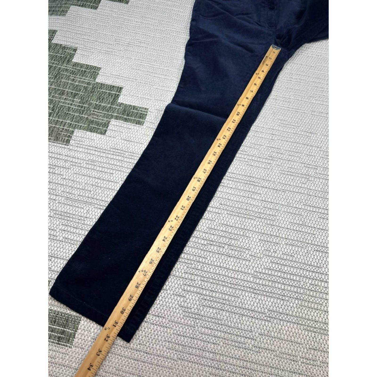Brooks Brothers Brooks Brothers 346 Natalie Fit Pants Womens 8 Blue Corduroy Mid Rise Straight Front Pockets Casual Modern Comfort Stretch Size 30" / US 8 / IT 44 - 5 Thumbnail
